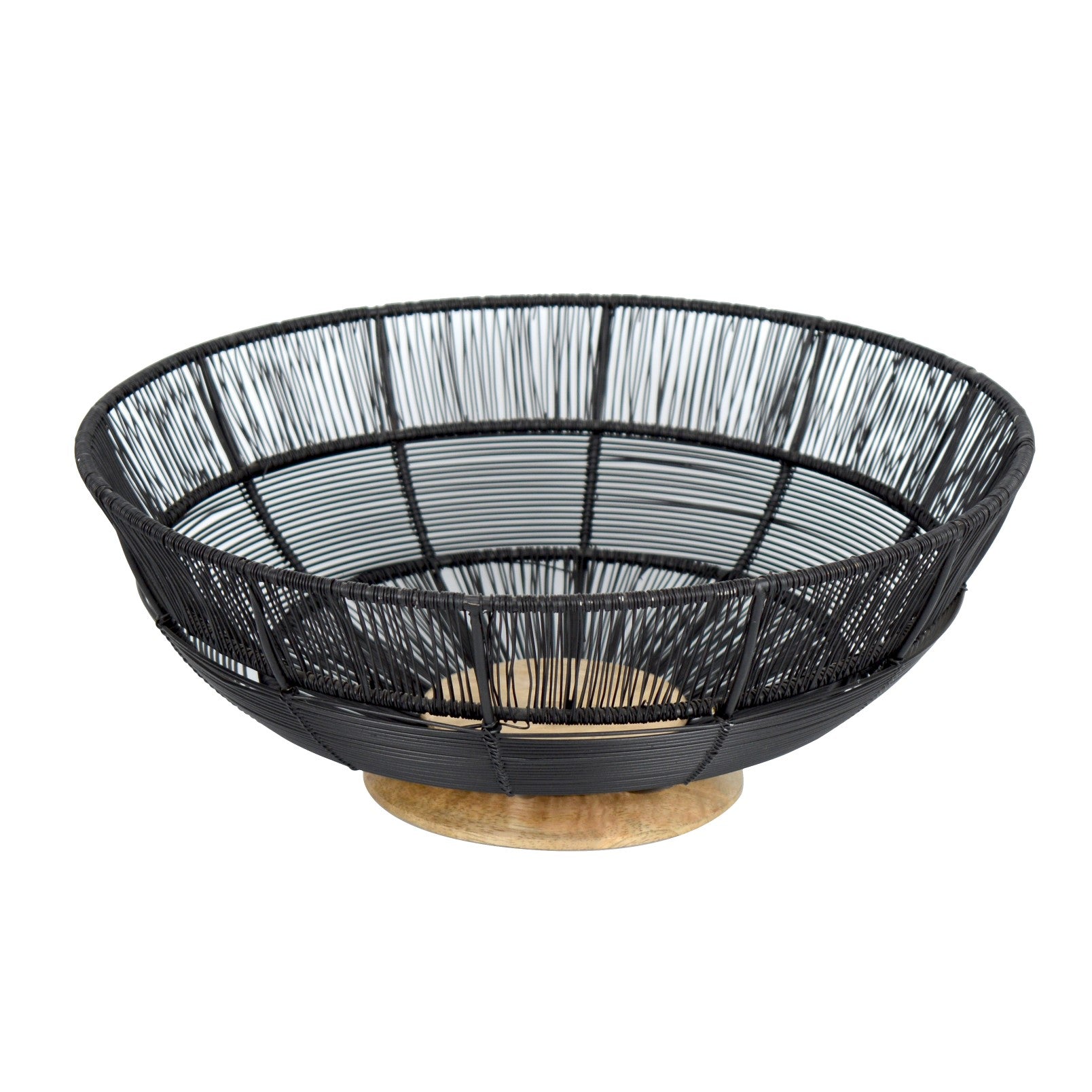 Obsidian Black Round basket/Bowl