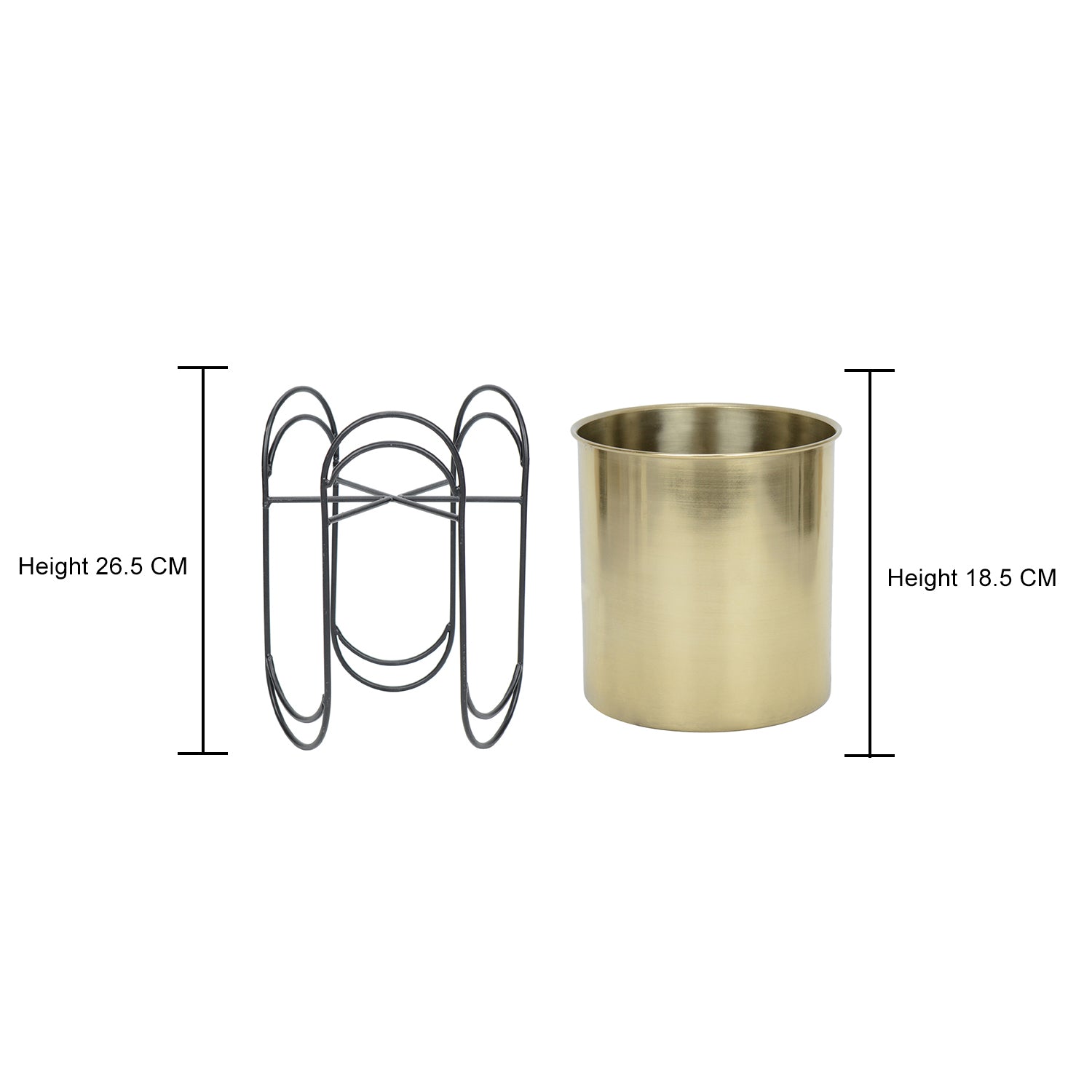 Trifecta Stainless Steel Gold Planter