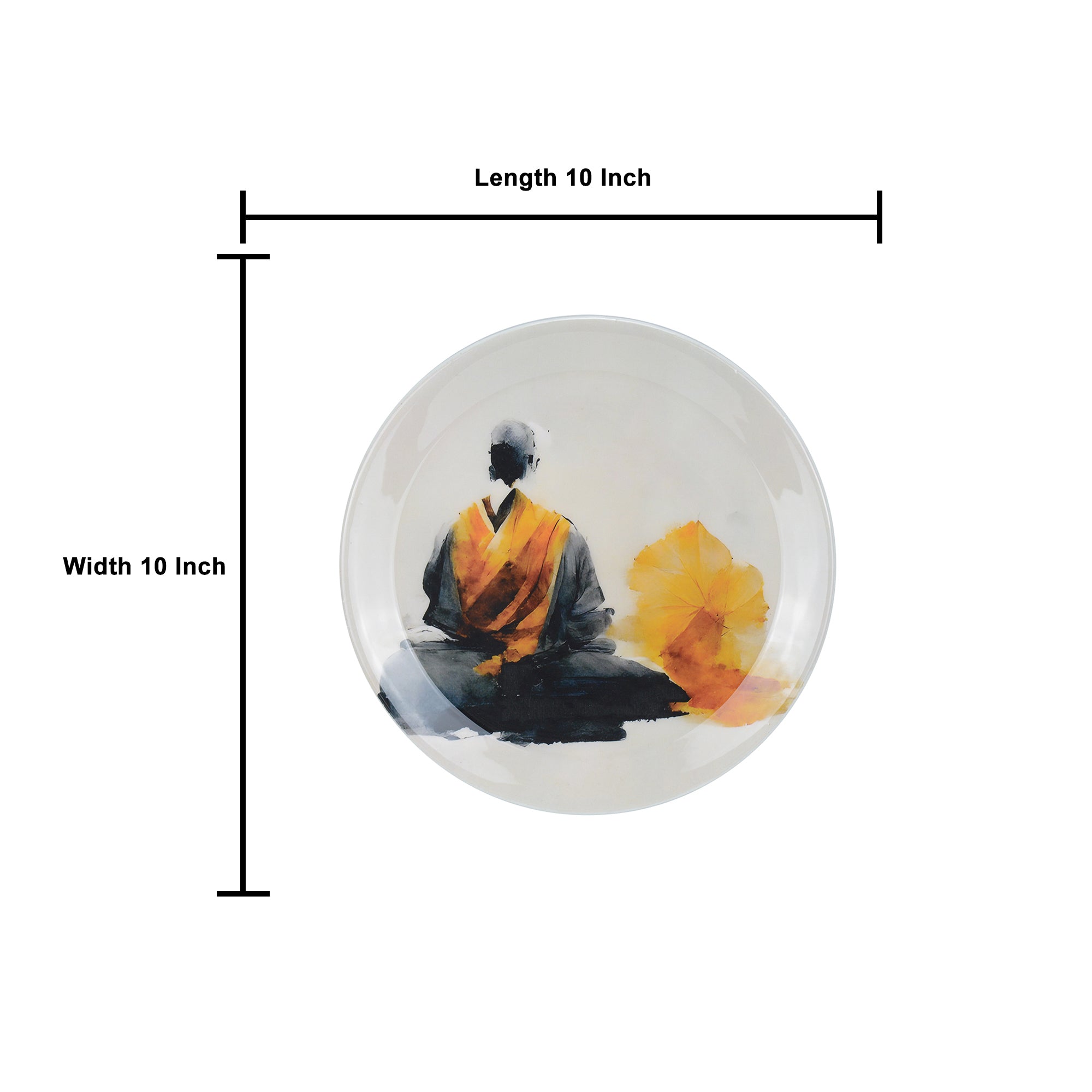 Meditator Buddha Metal Wall Décor Plate