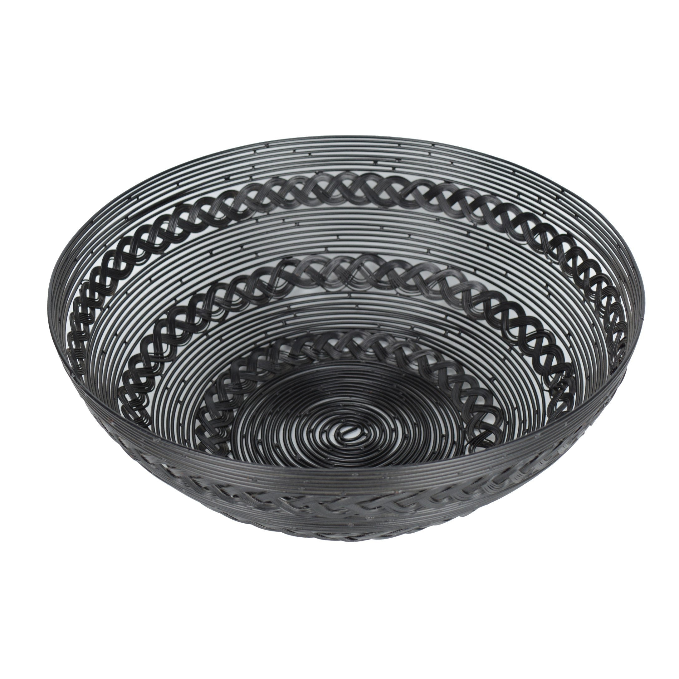 Hand Woven Black Multipurpose Basket/Bowl