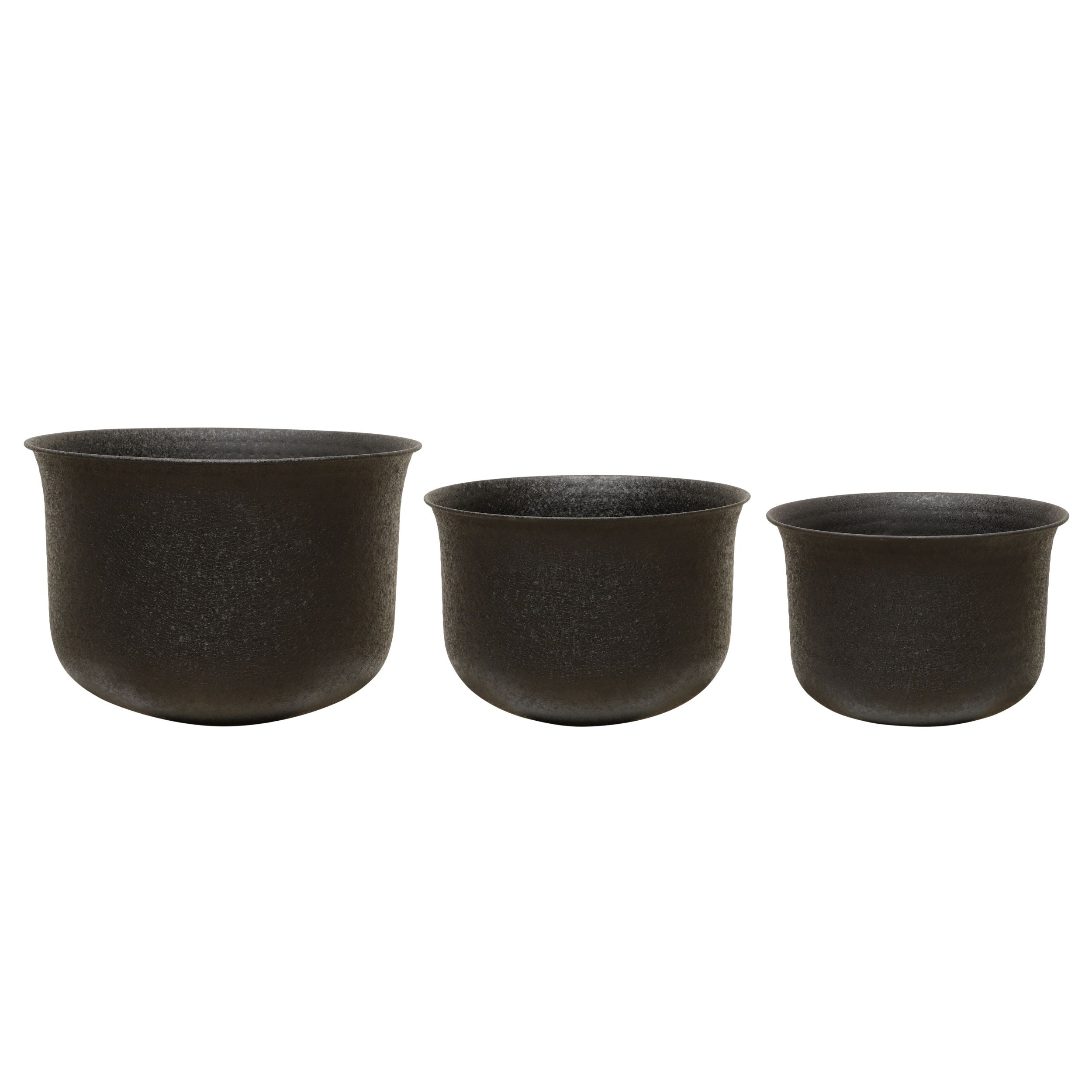 GrowNova Black Garden Planter/Pot Set Of 3 - Indoor & Outdoor