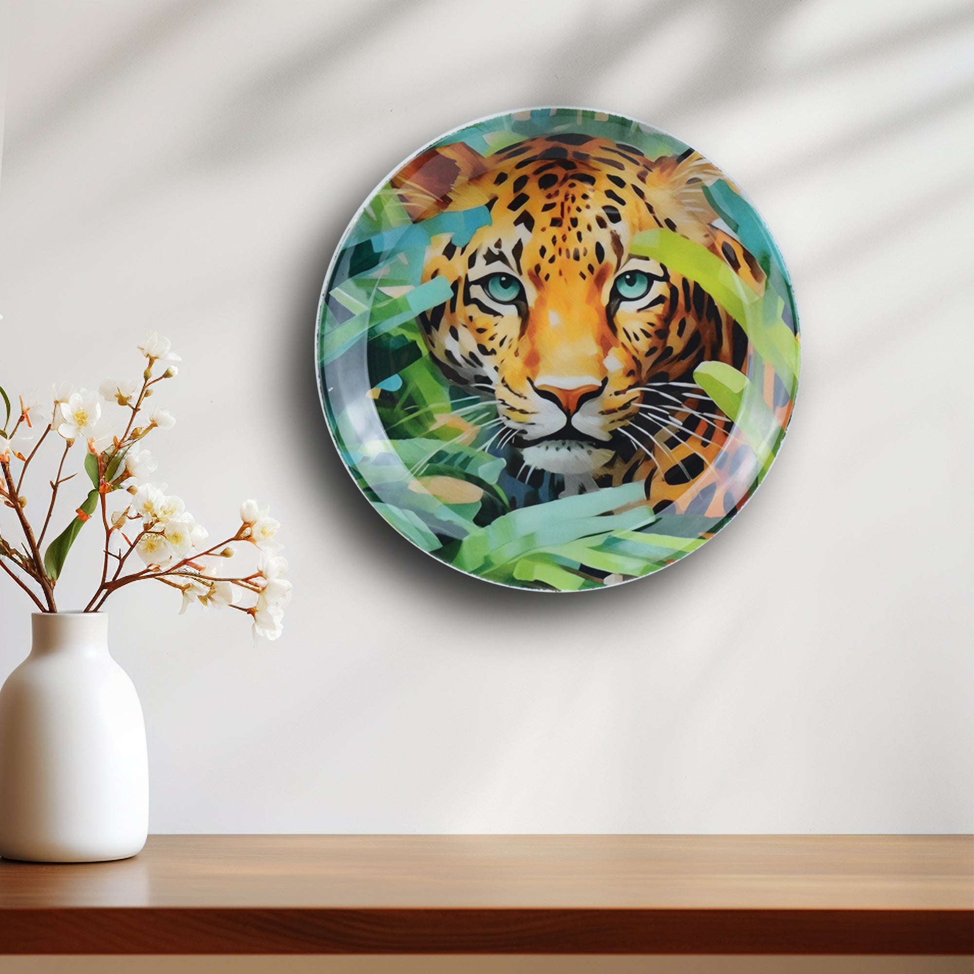 Royal Bengal Tiger Metal Wall Décor Plate