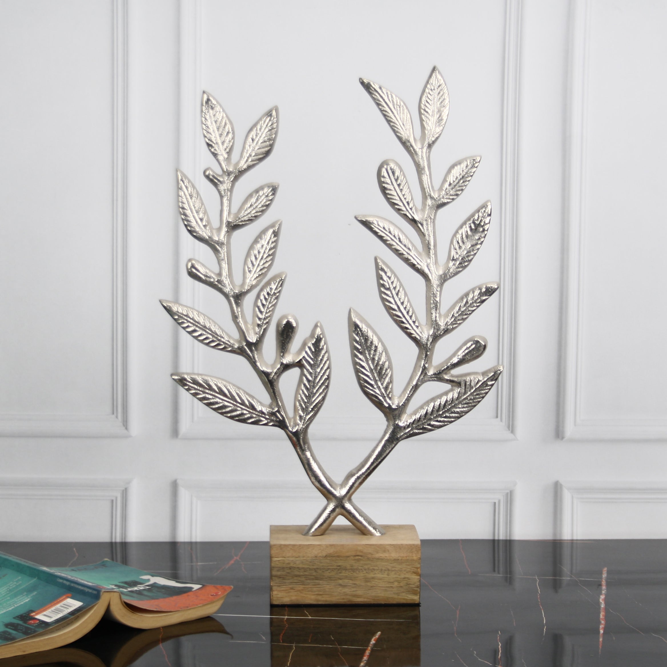 Wreath Silver Tree Sculpture