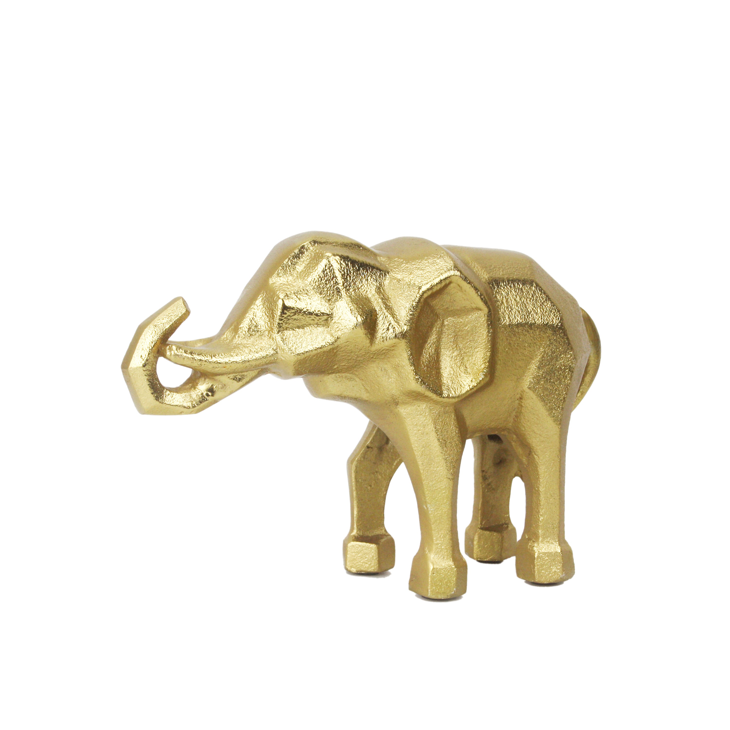 Modern Abstract Gold Elephant Figurine