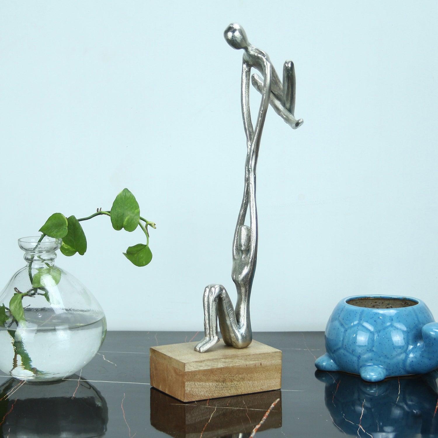 Dual Silver Human Figurine – maisonmodern.in