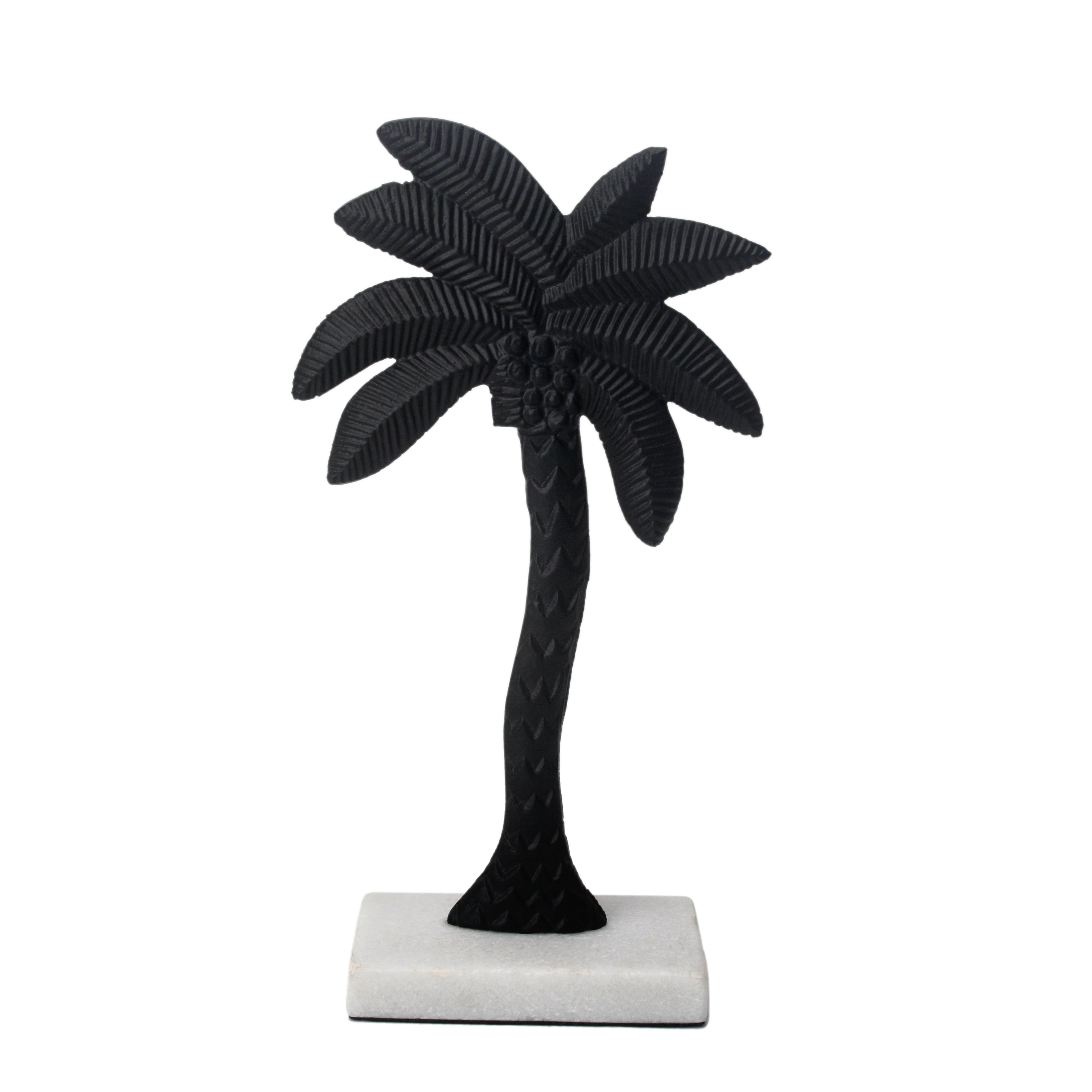 Coastal Black Decor Palm Tree Sculpture
