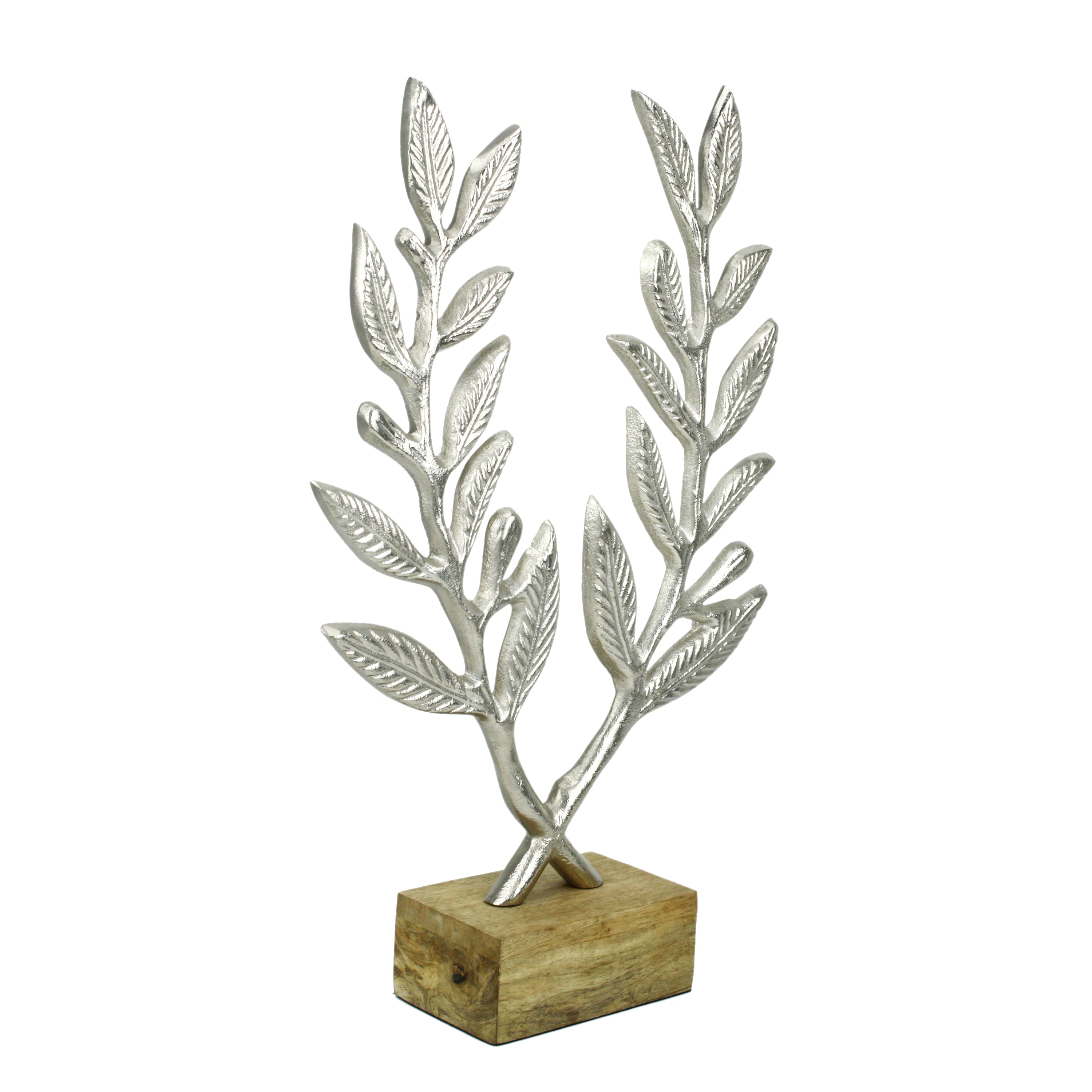Wreath Silver Tree Sculpture