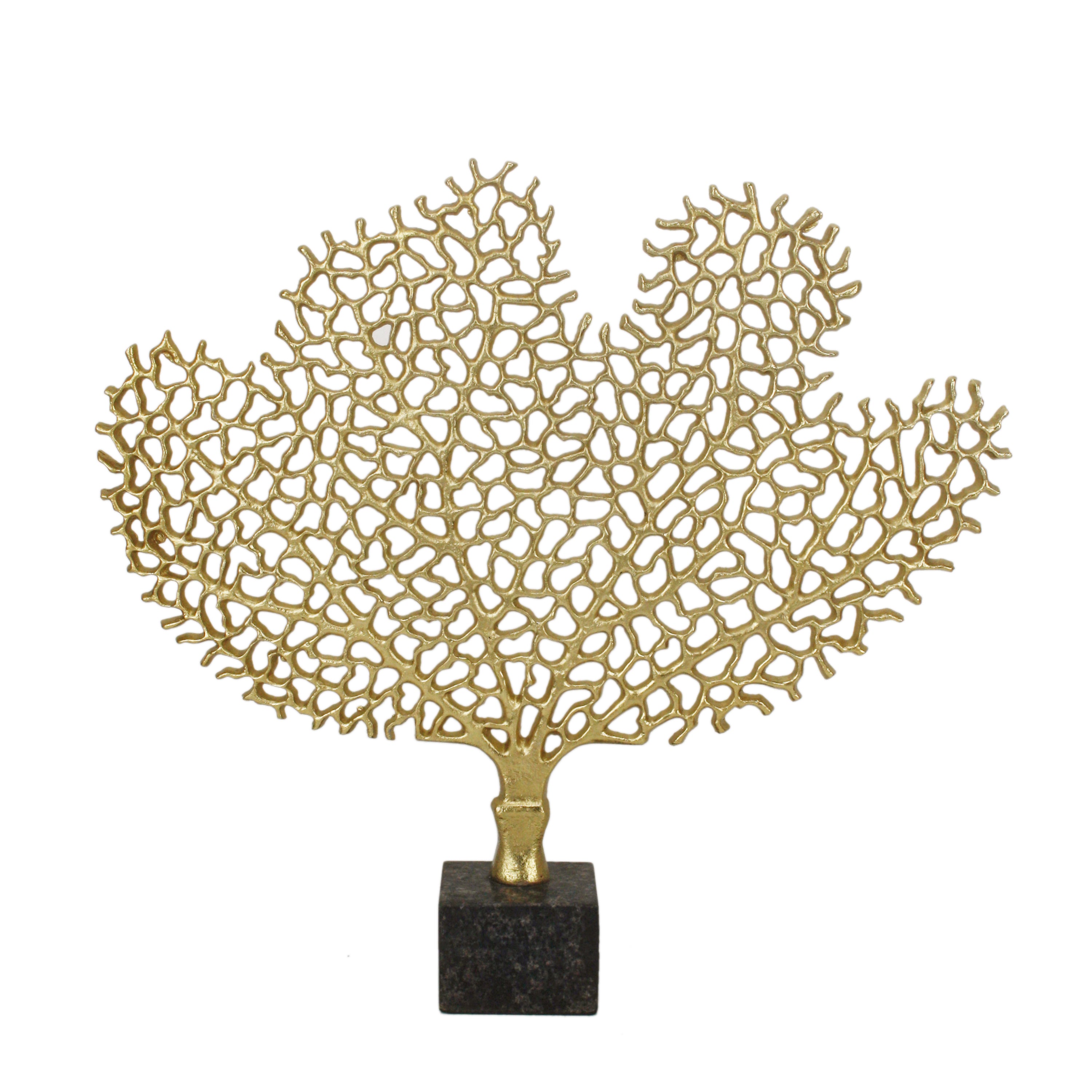 Serene Gold Tree Sculpture