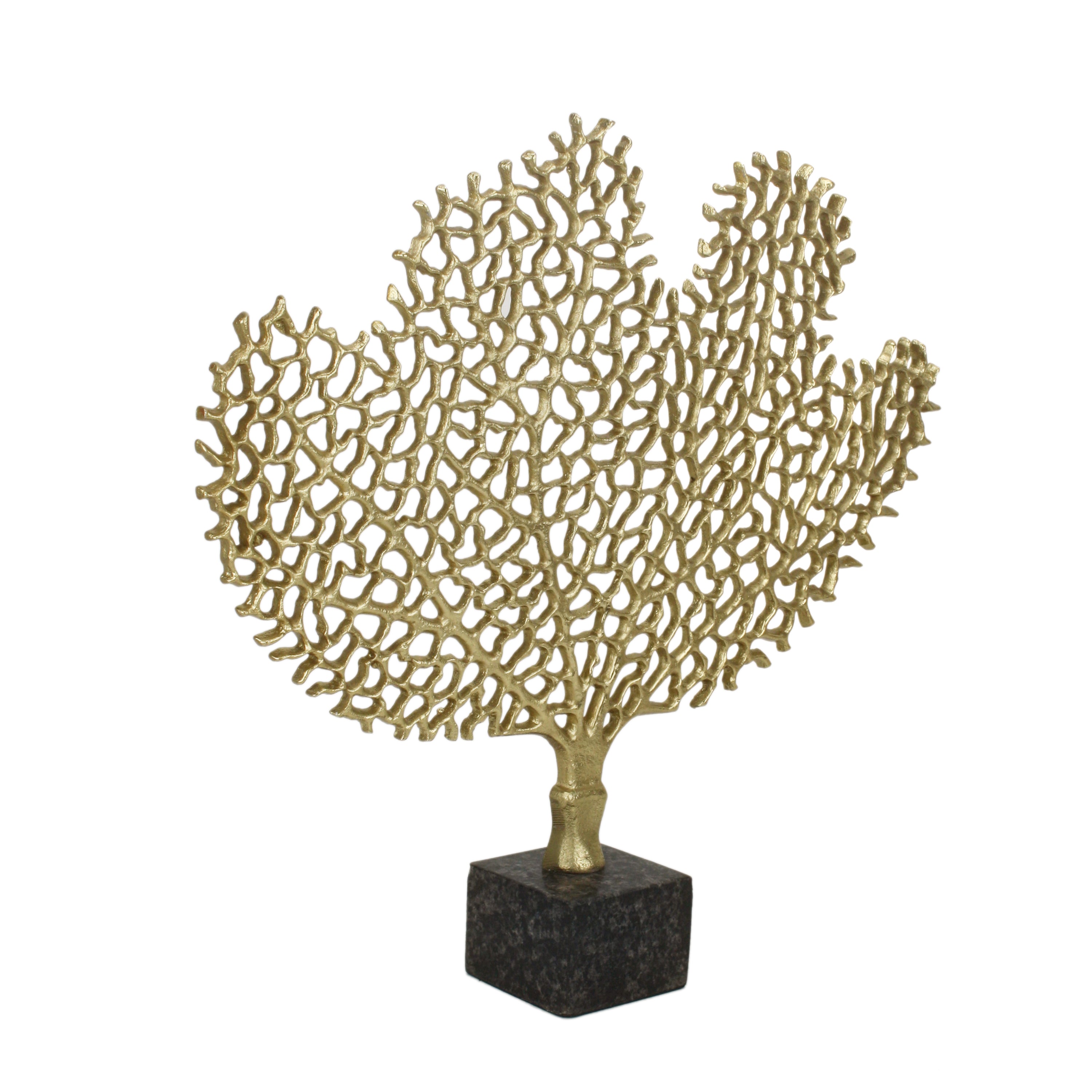 Serene Gold Tree Sculpture