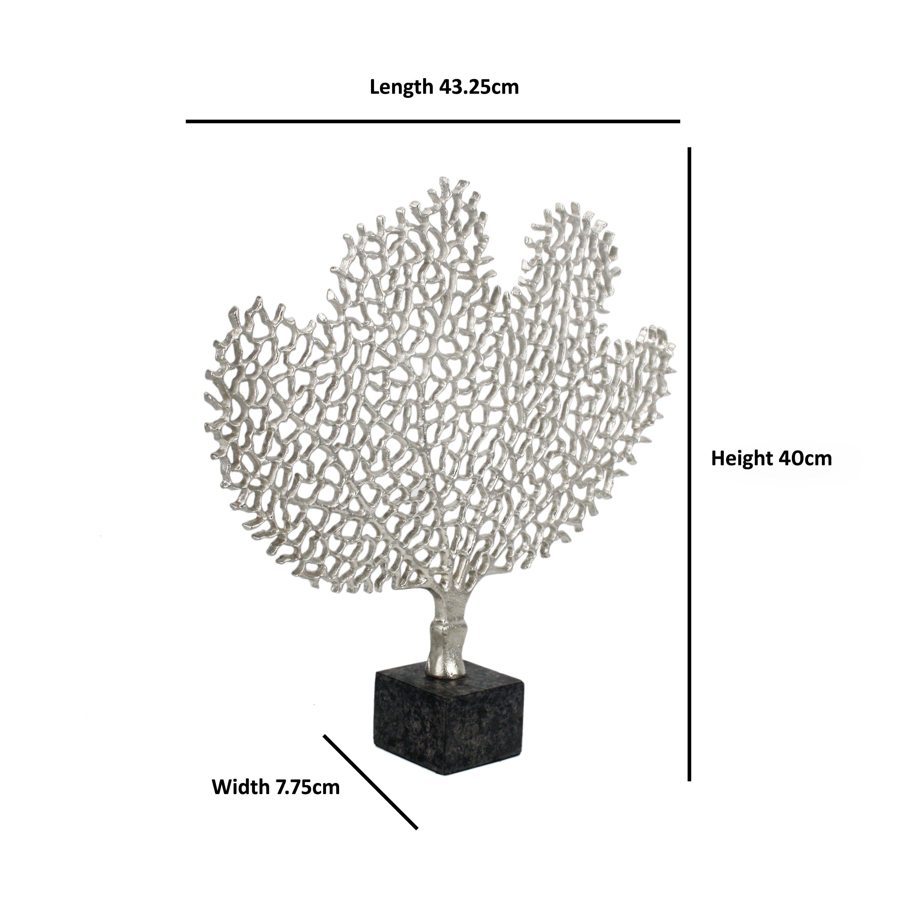 Serene Silver Tree Sculpture