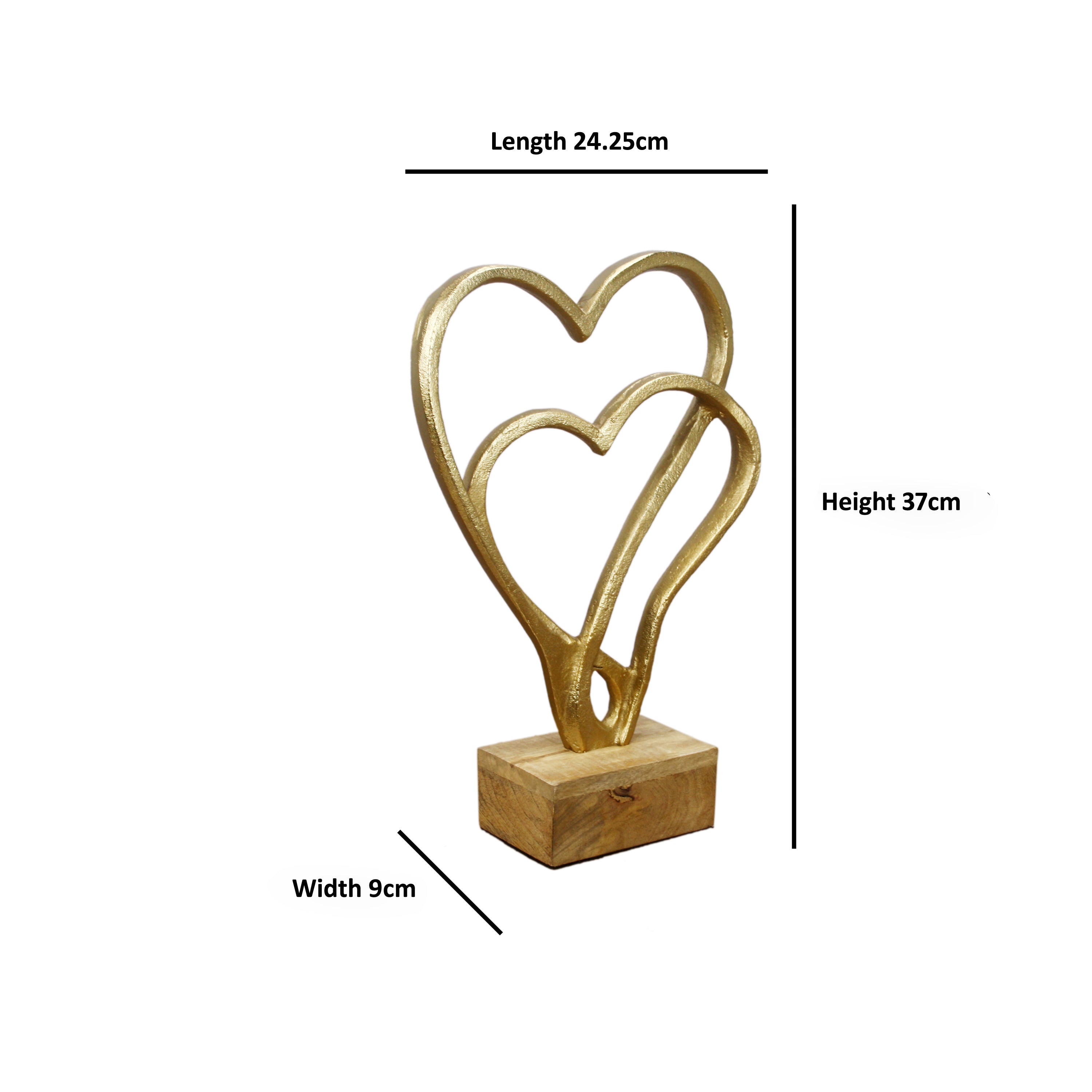 Heartfelt Gold Sculpture
