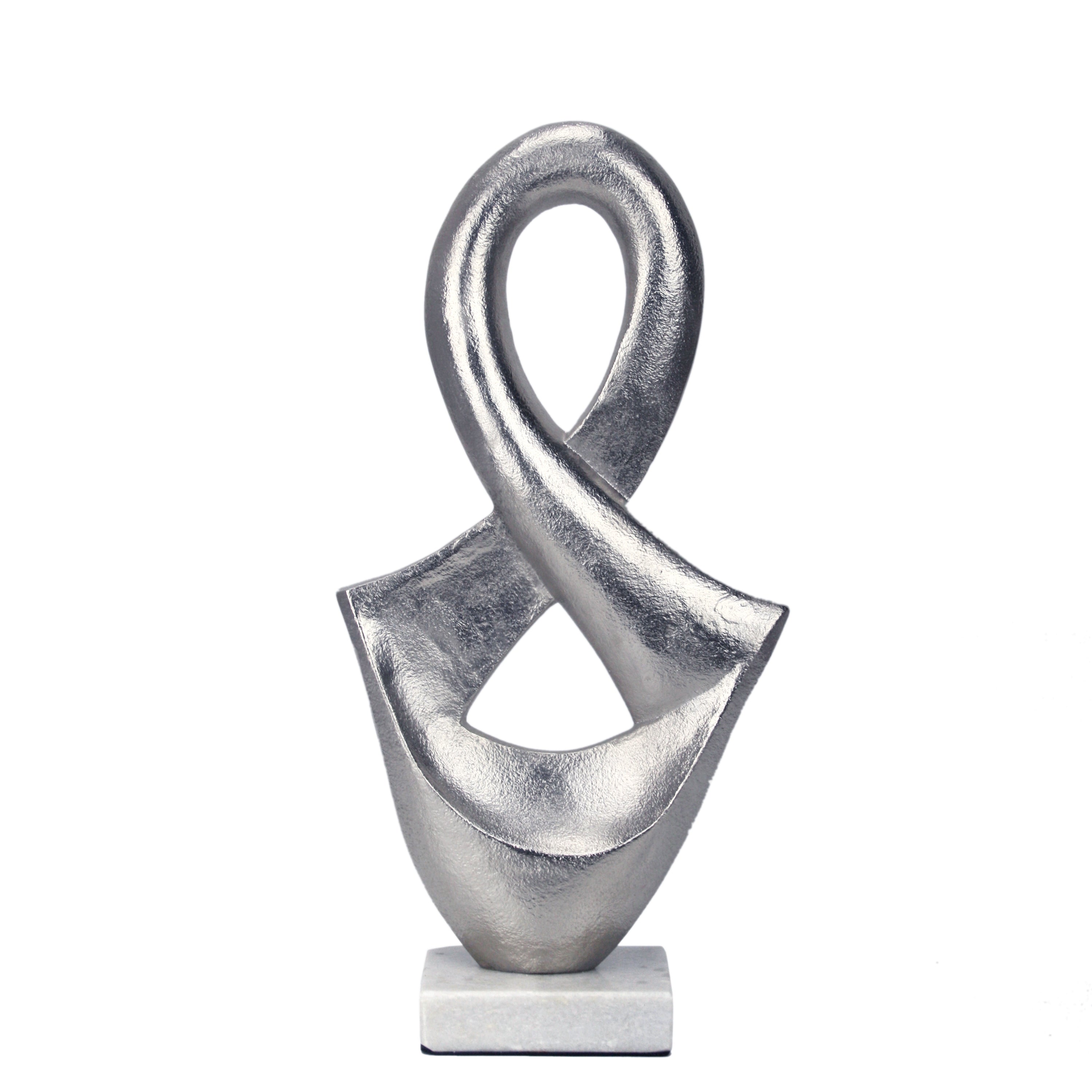 Abstract Silver Décor Sculpture