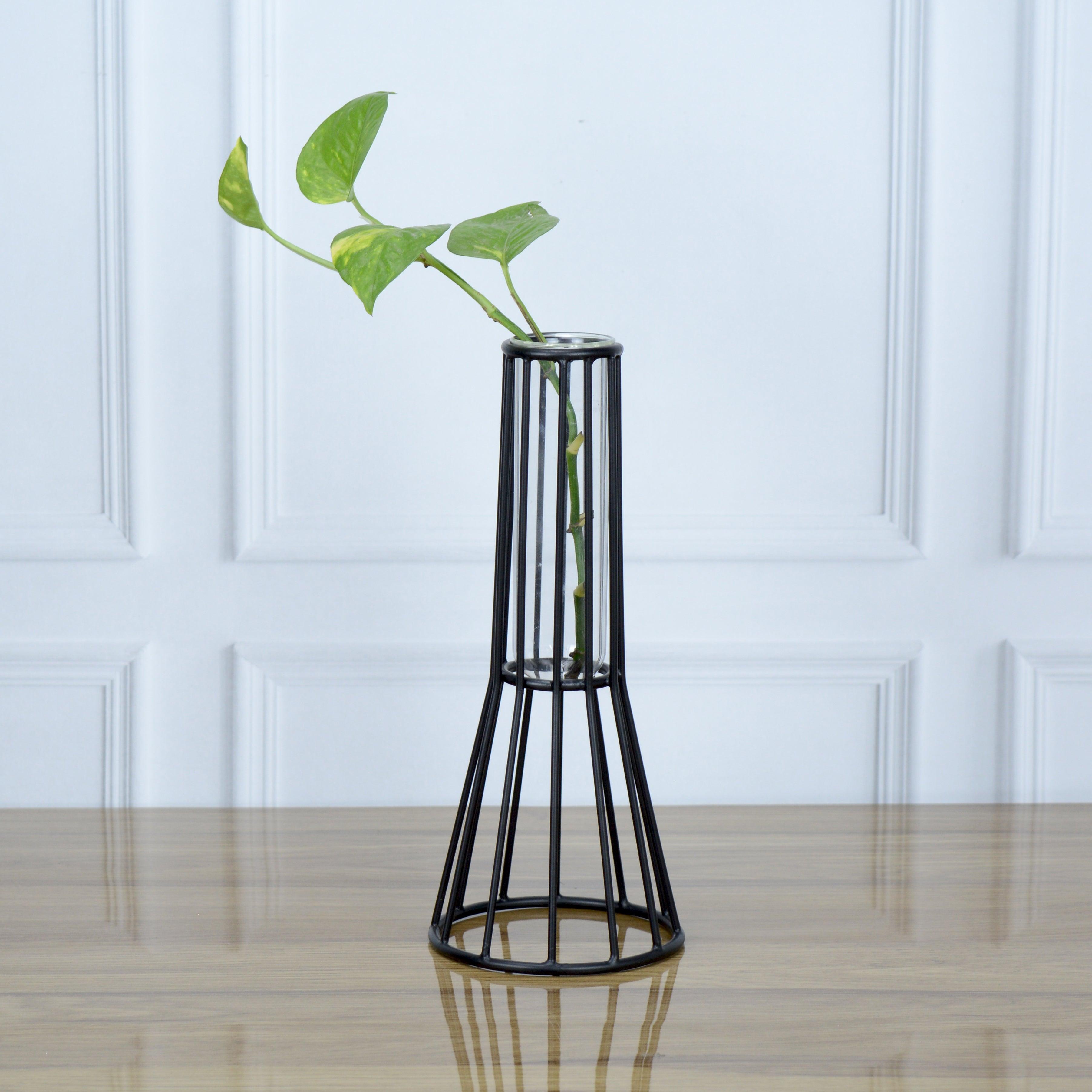 Pinnacle Black Bud Vase Planter