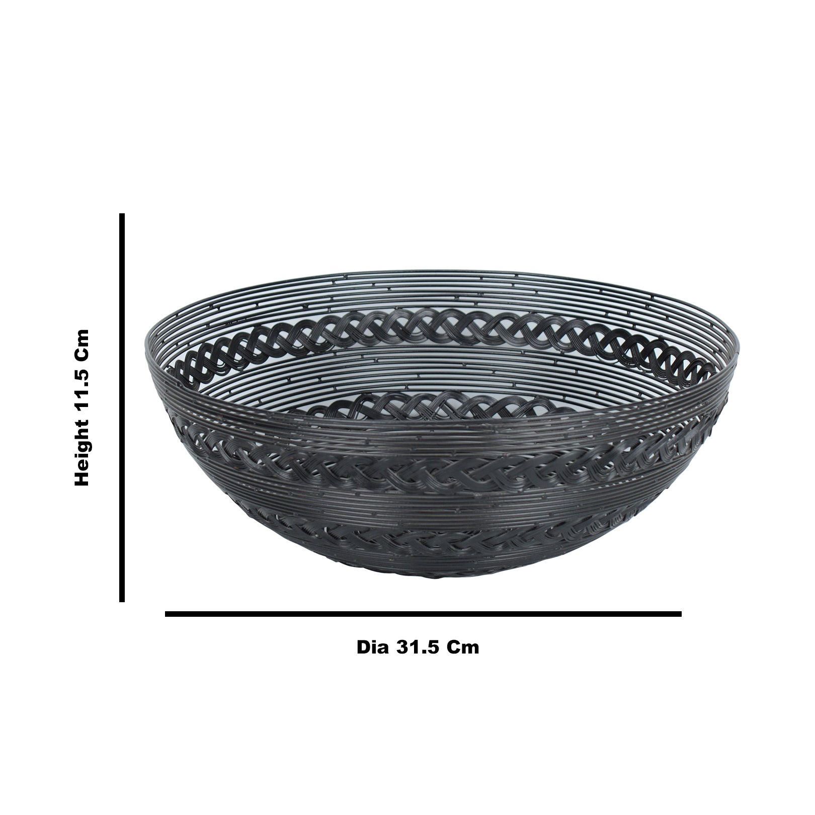 Hand Woven Black Multipurpose Basket/Bowl