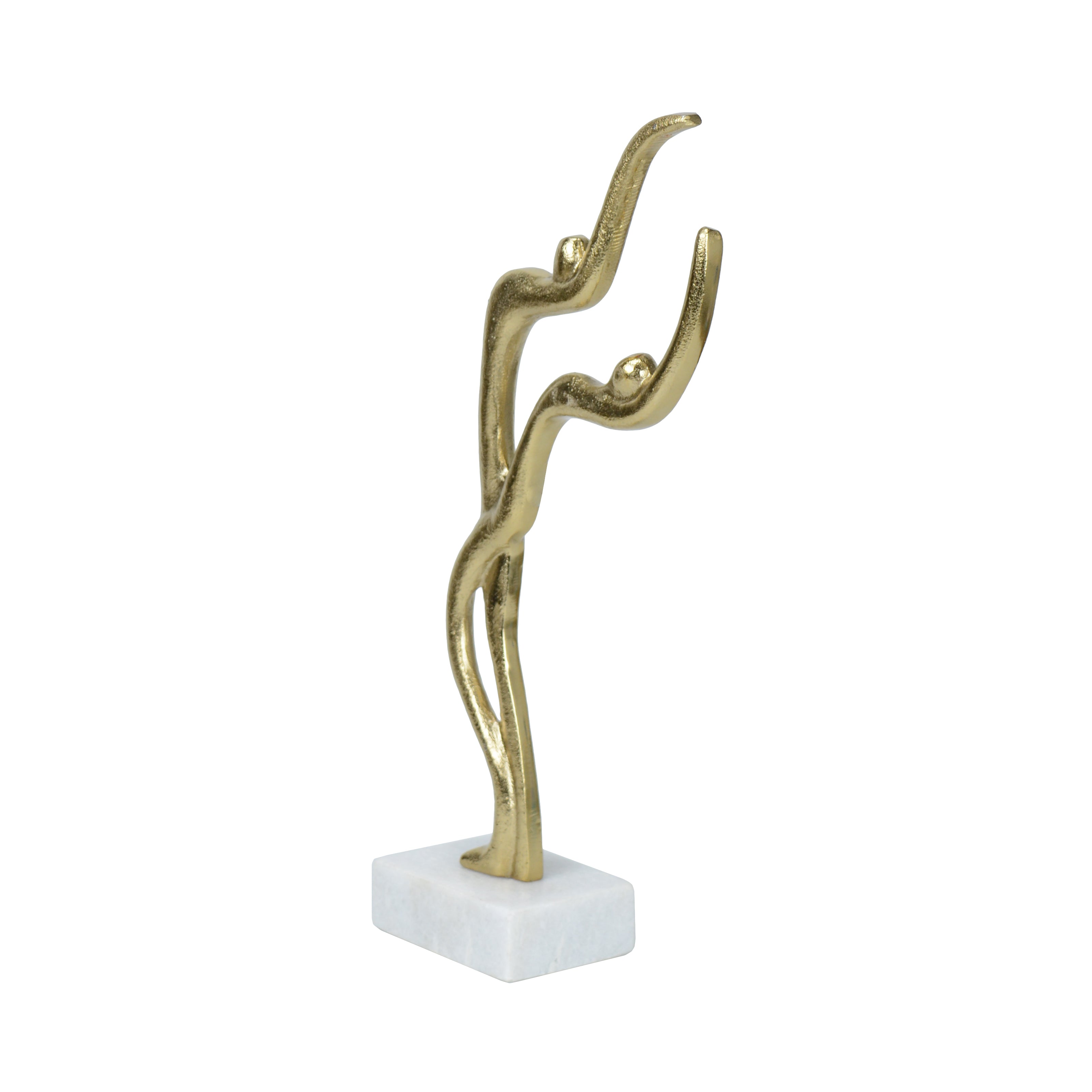 Wave Crest Dancing Gold Couple Decor Figurine