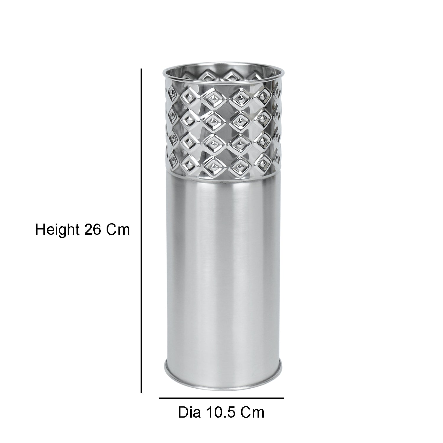 Rhomus Cut Mosaic Stainless Steel Flower Vase