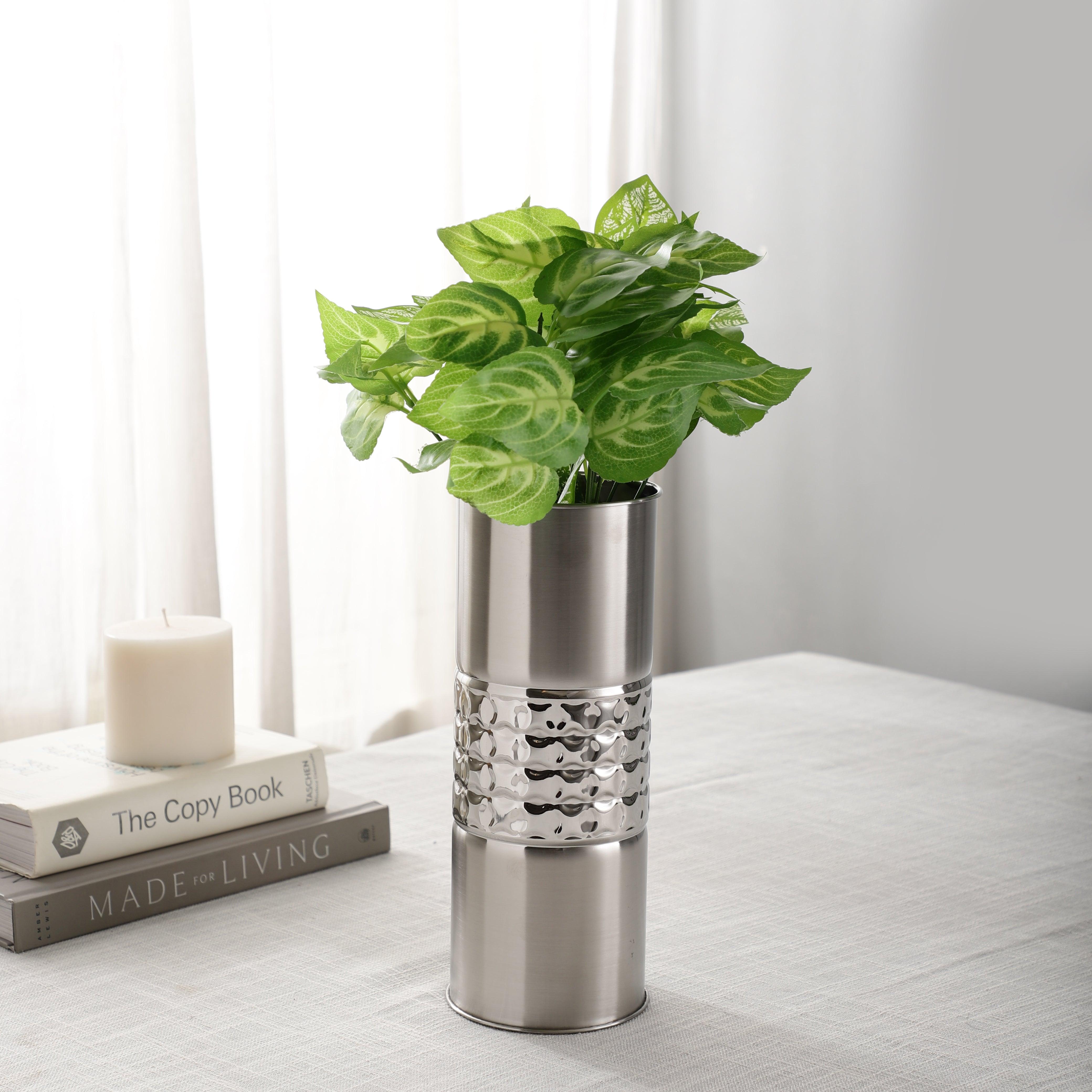 Orbiting Dots Stainless Steel Flower Vase