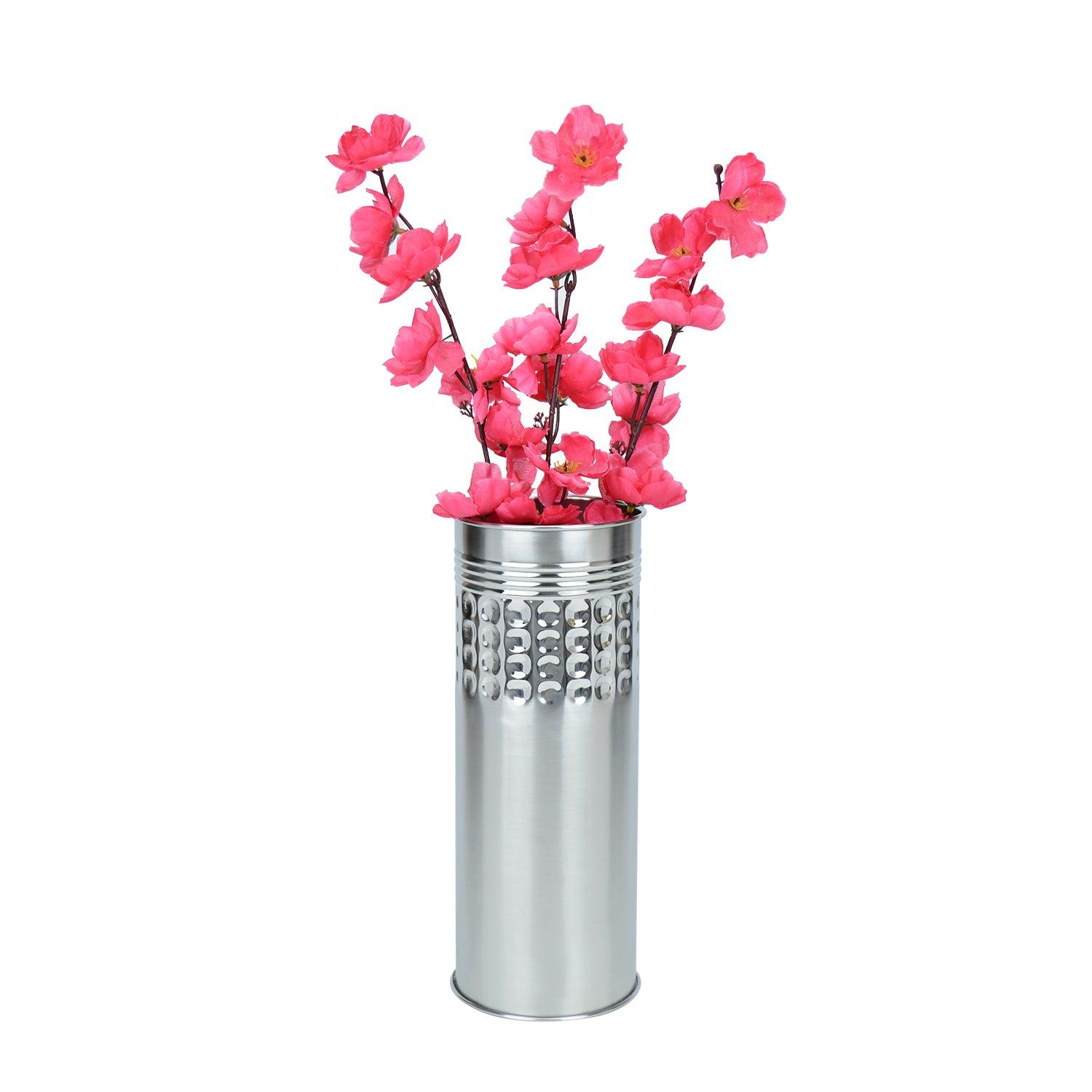 Linear Dot Fusion Stainless Steel Flower Vase