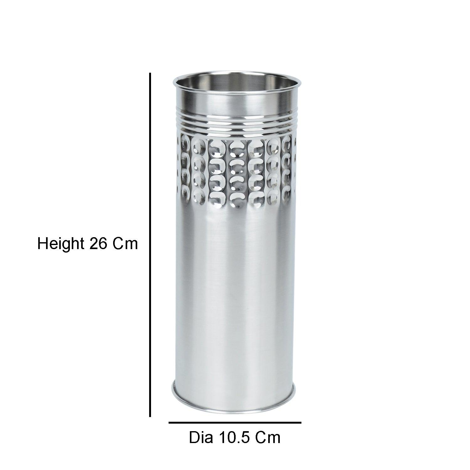 Linear Dot Fusion Stainless Steel Flower Vase