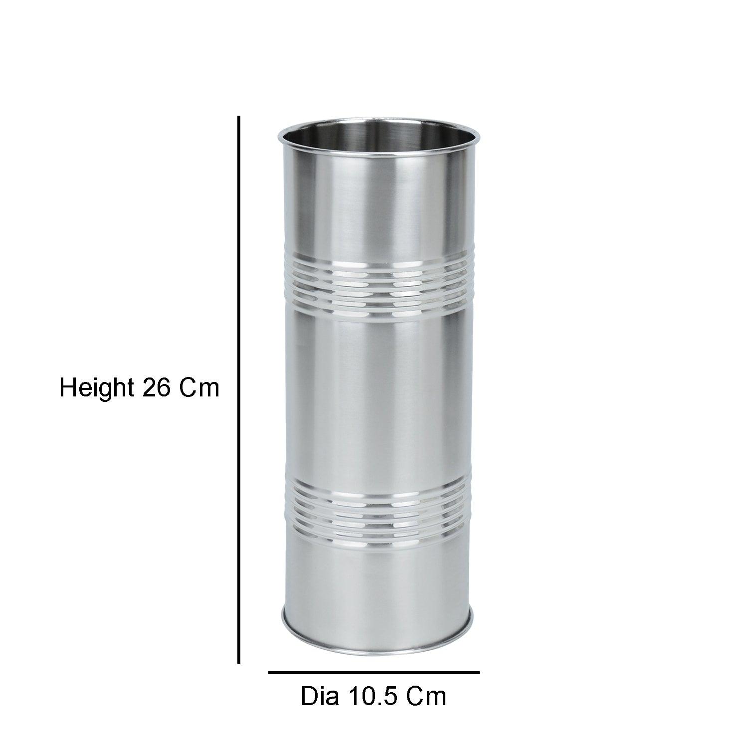 Dual Stripes Perfection Stainless Steel Flower Vase