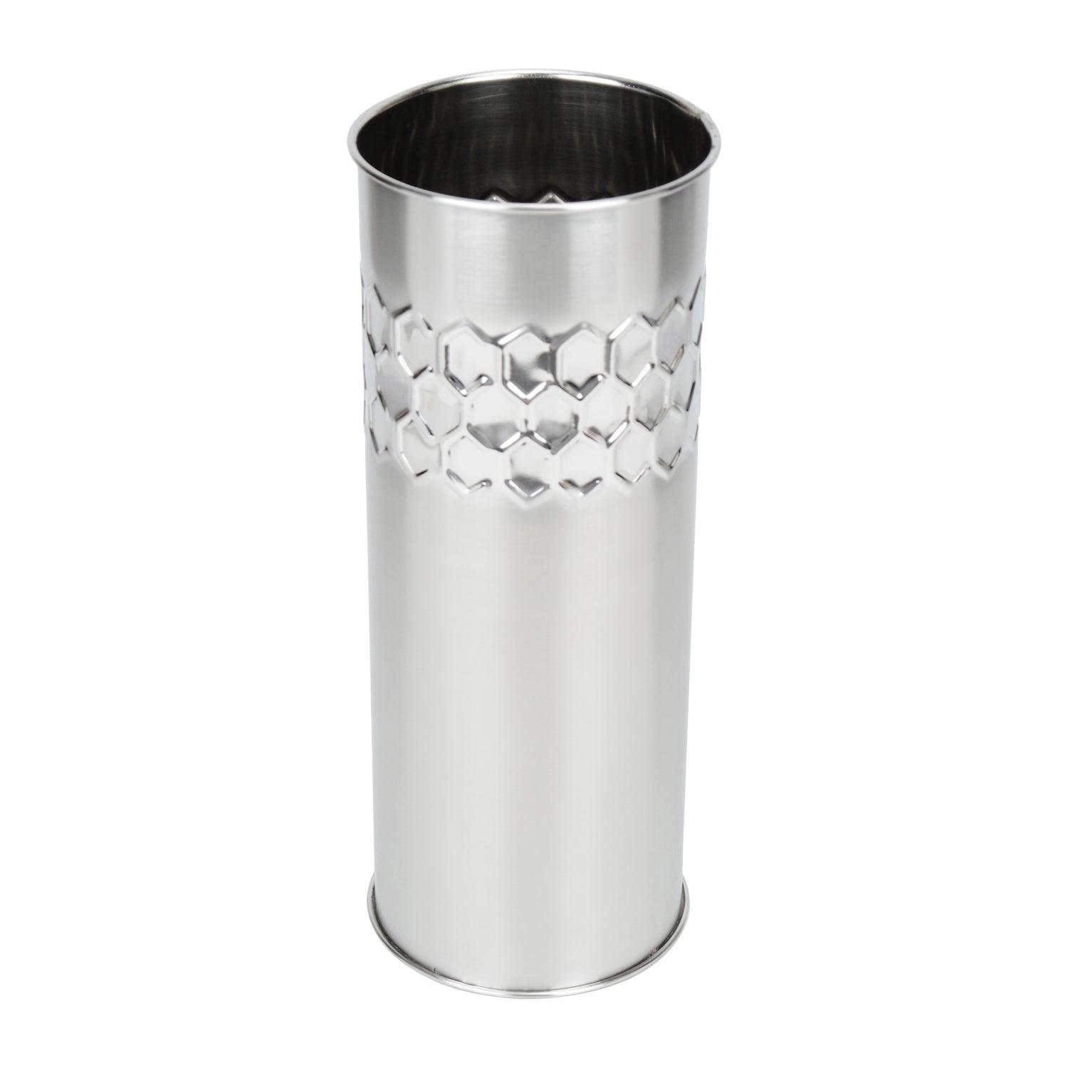 Crystal Cut Stainless Steel Flower Vase