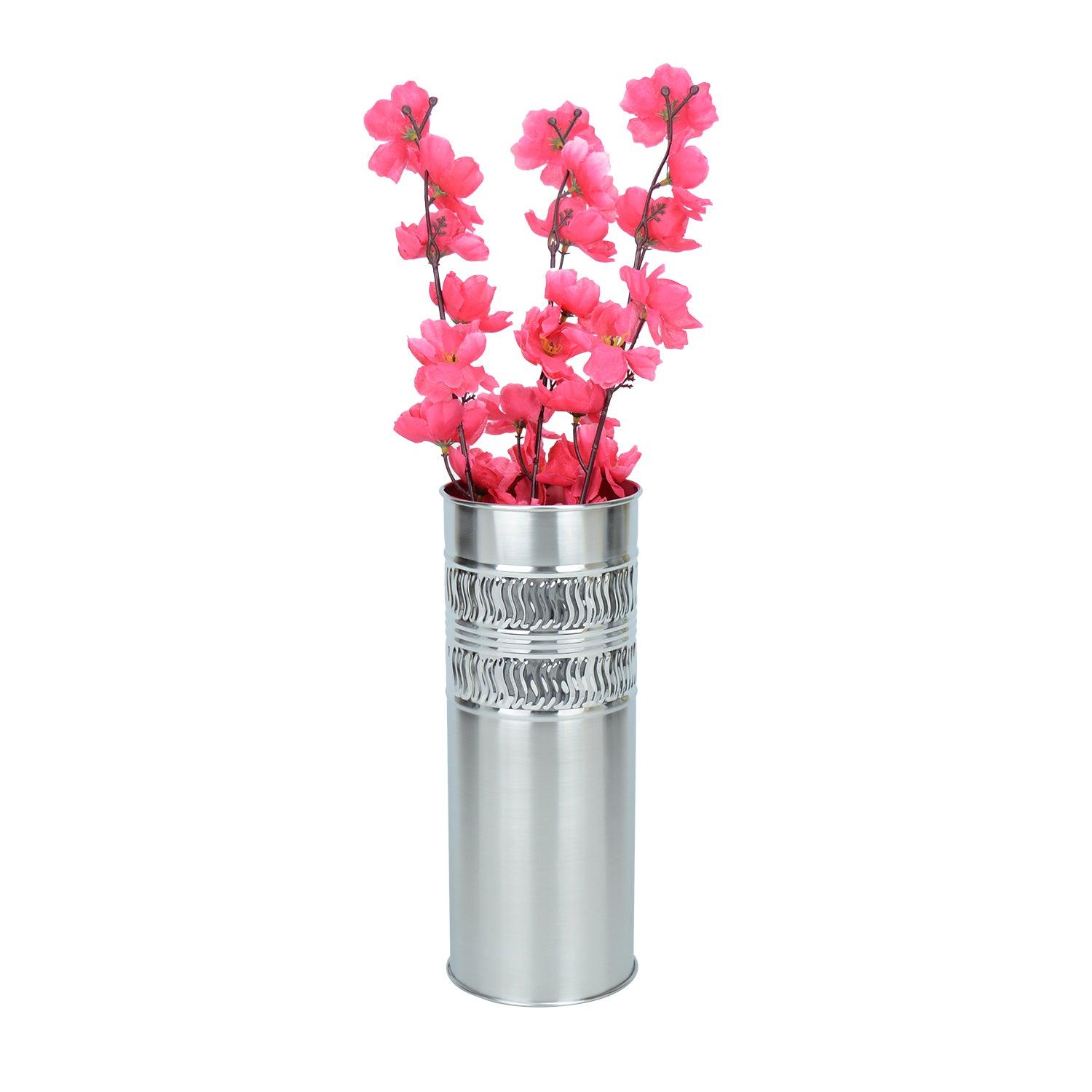 LineCraft Hammered Stainless Steel Flower Vase