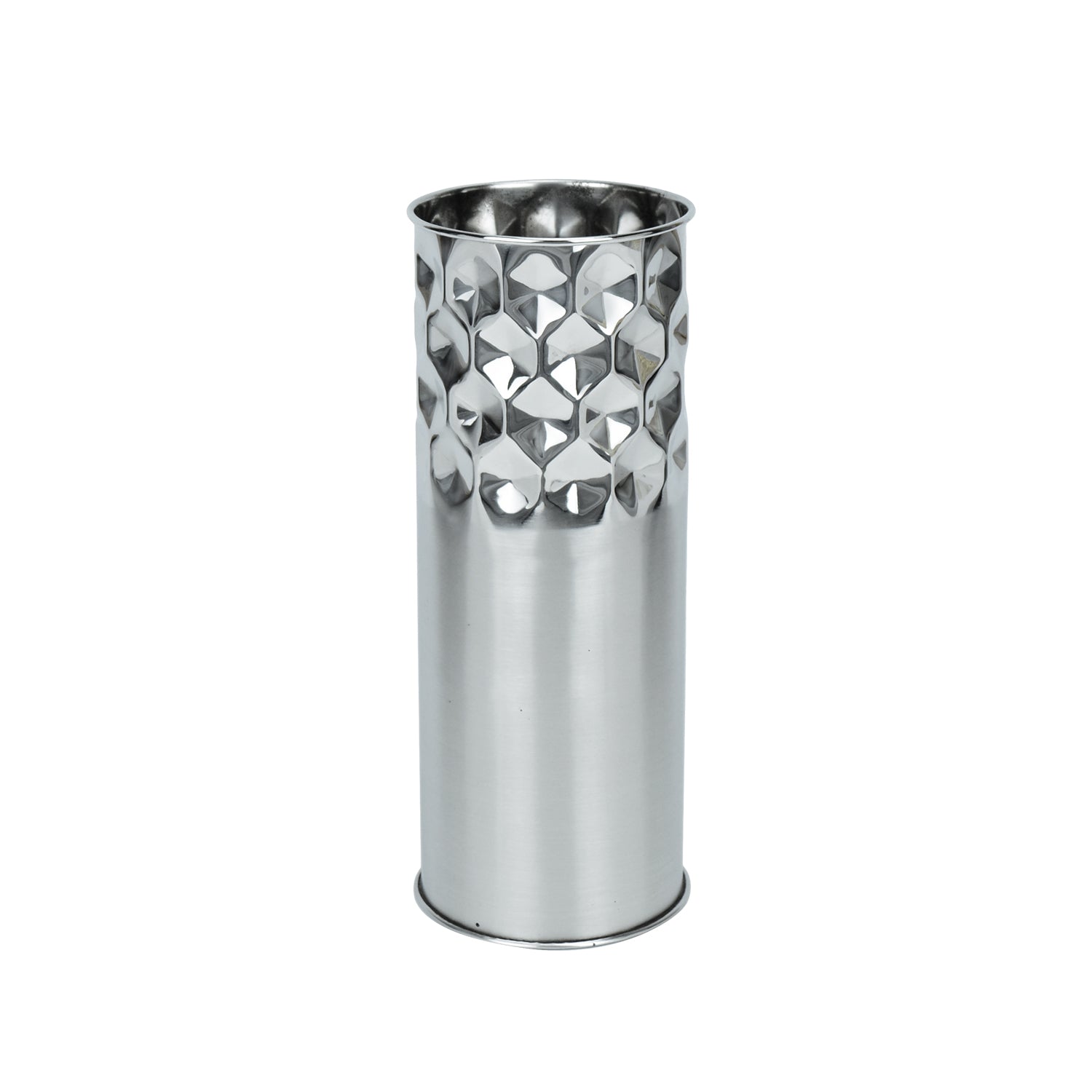 Diamond Cut Stainless Steel Flower Vase