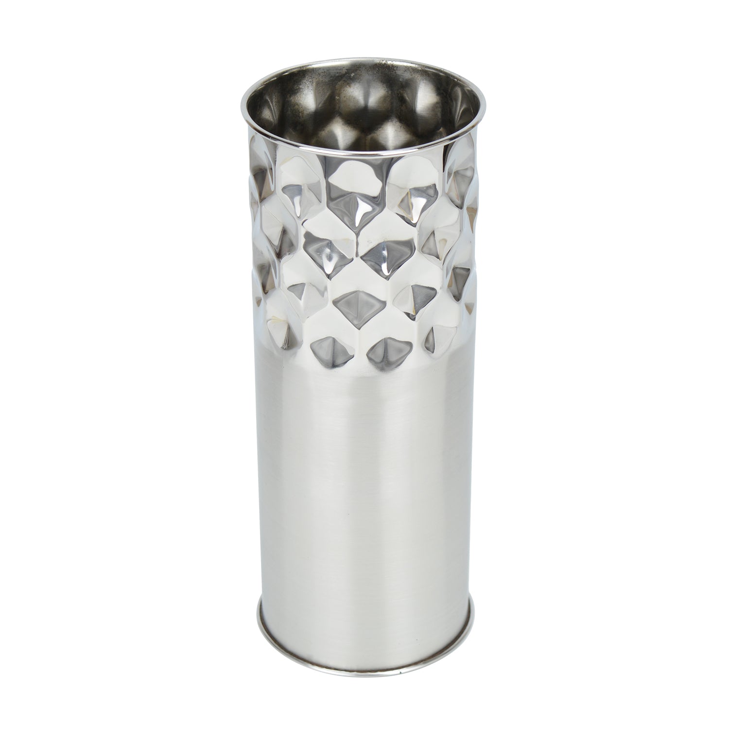 Diamond Cut Stainless Steel Flower Vase