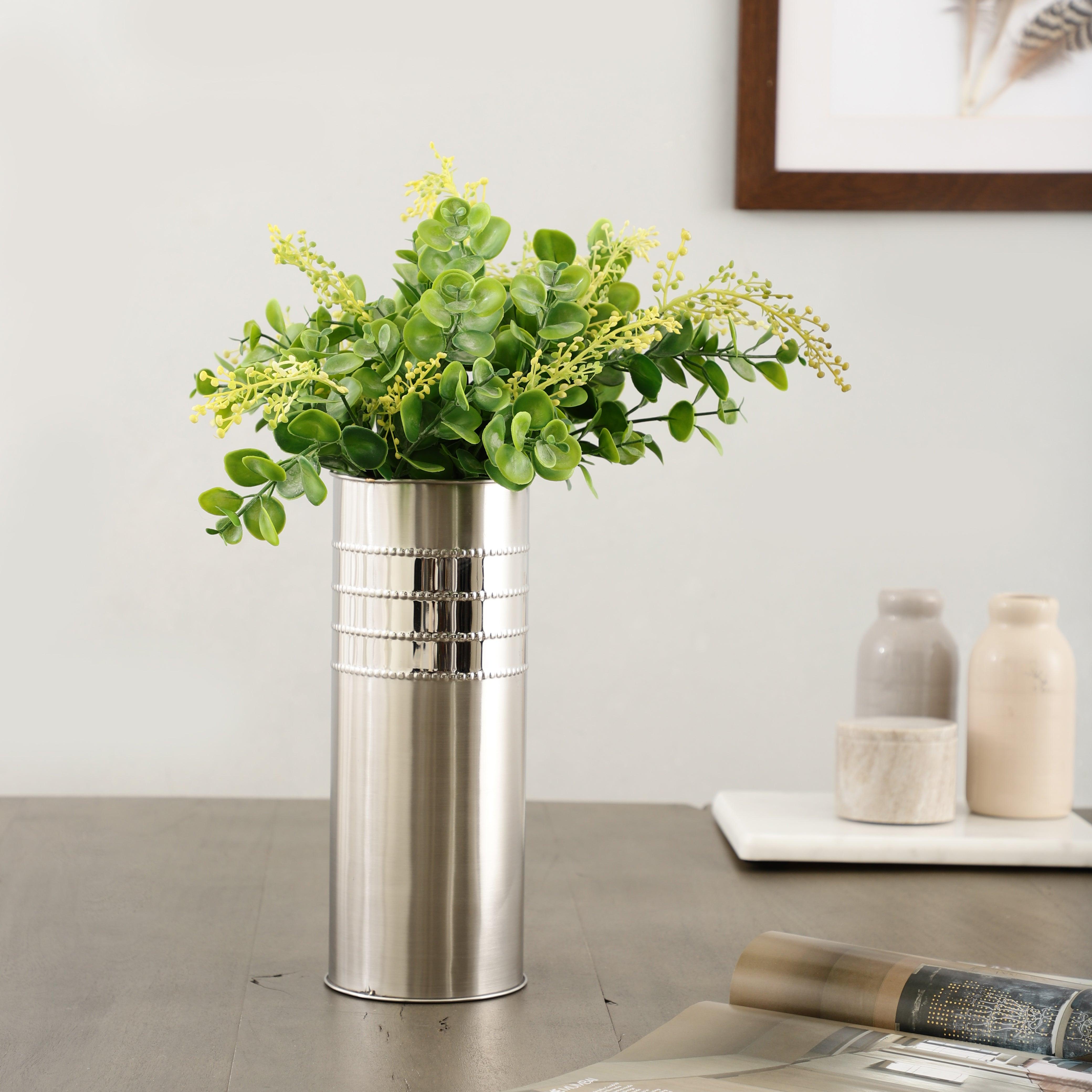 DotLuxe Stainless Steel Flower Vase