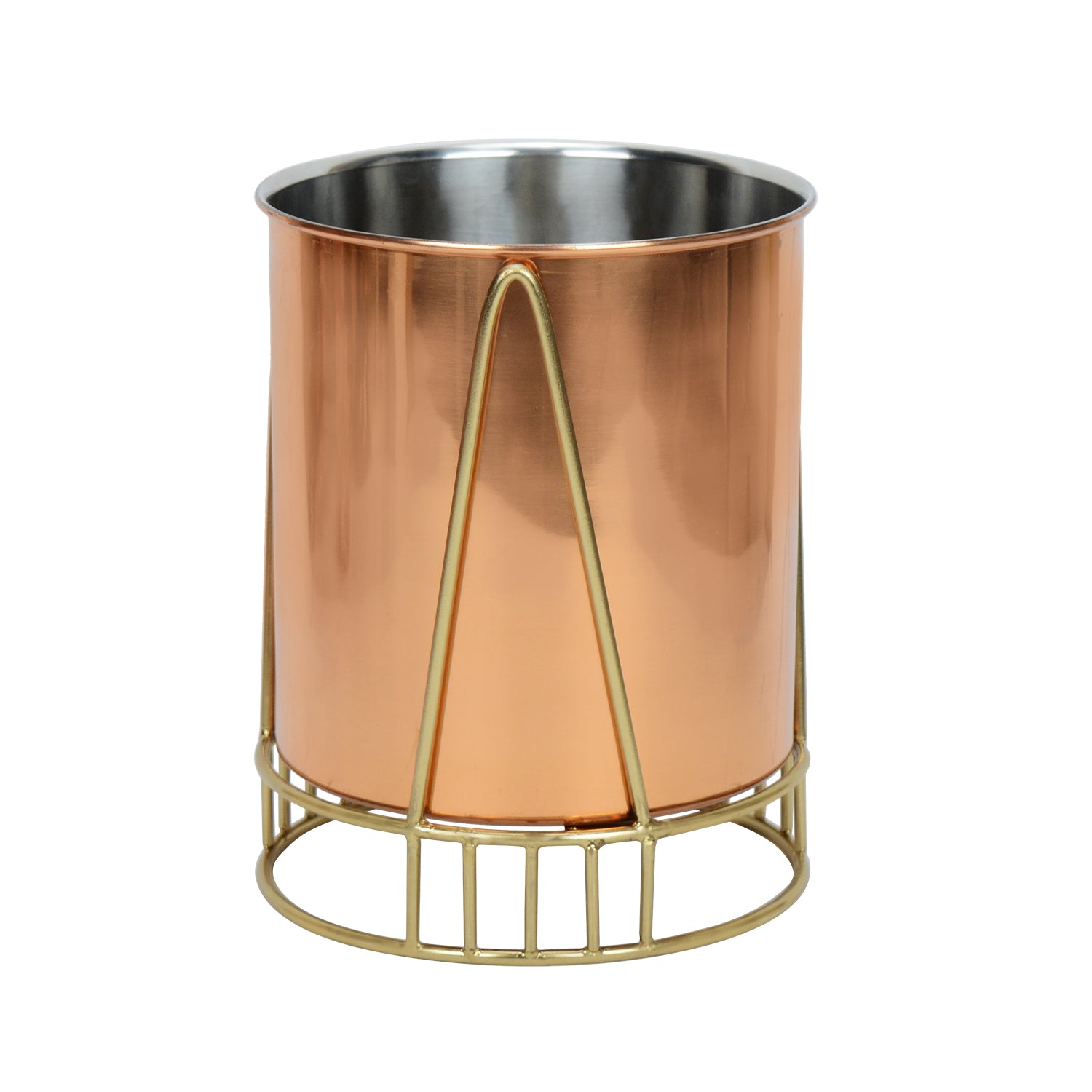 Tripod Blossom Stainless Steel Copper Planter