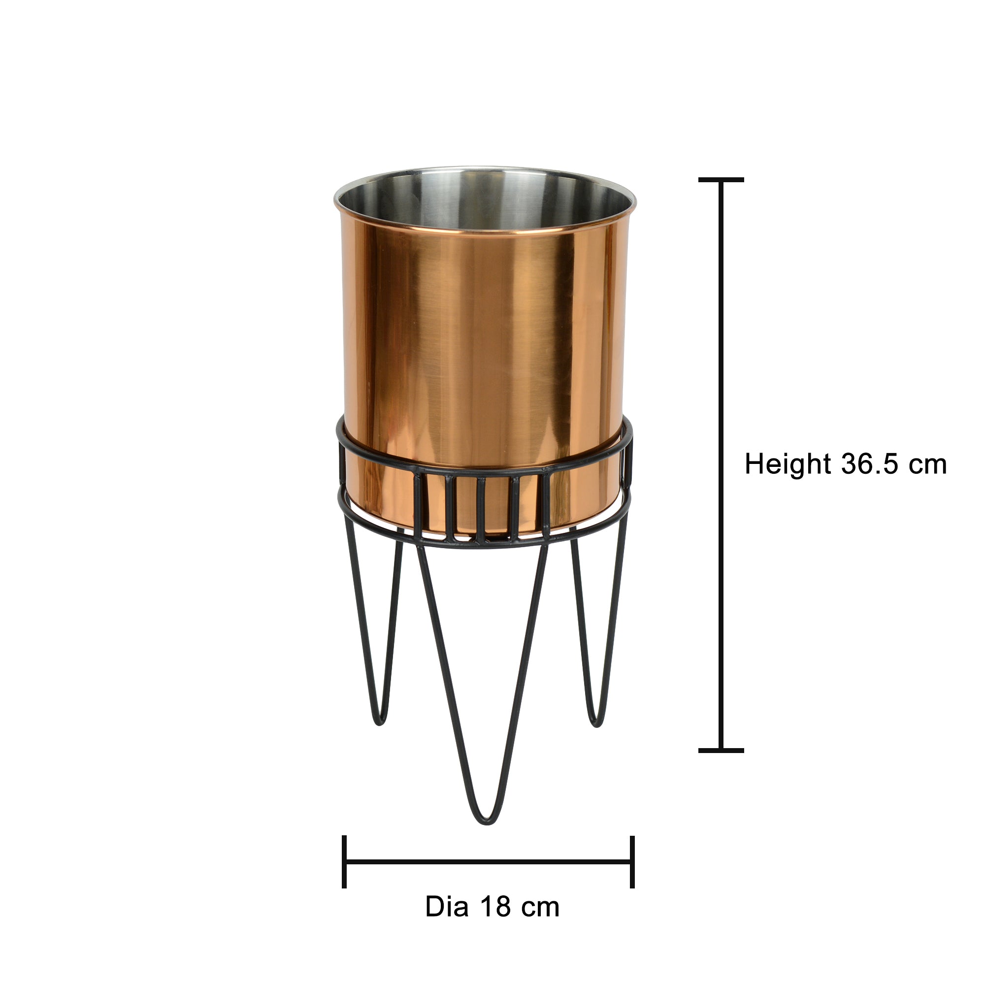 TriLeg Bloom Stainless Steel Copper Planter