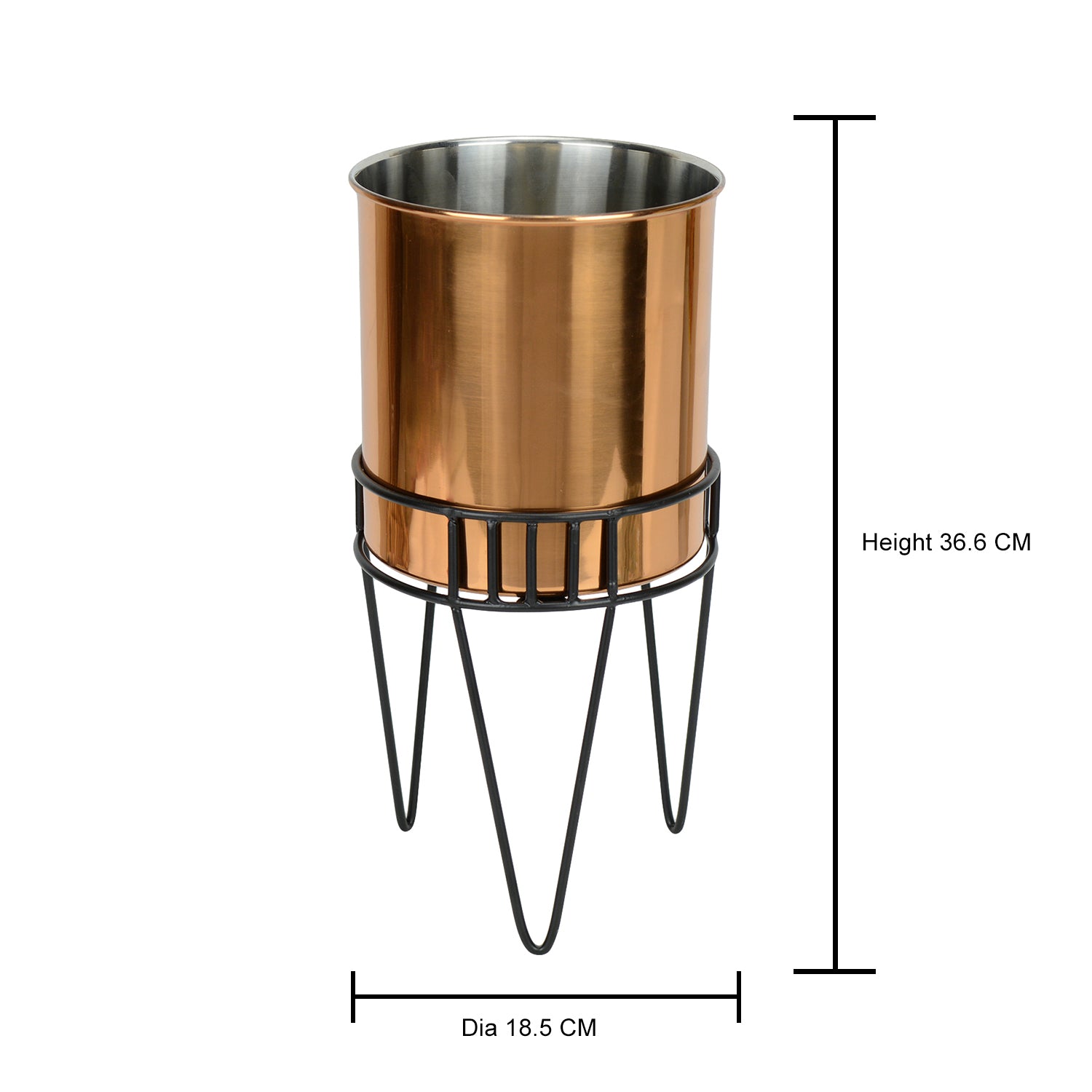 TriLeg Bloom Stainless Steel Copper Planter