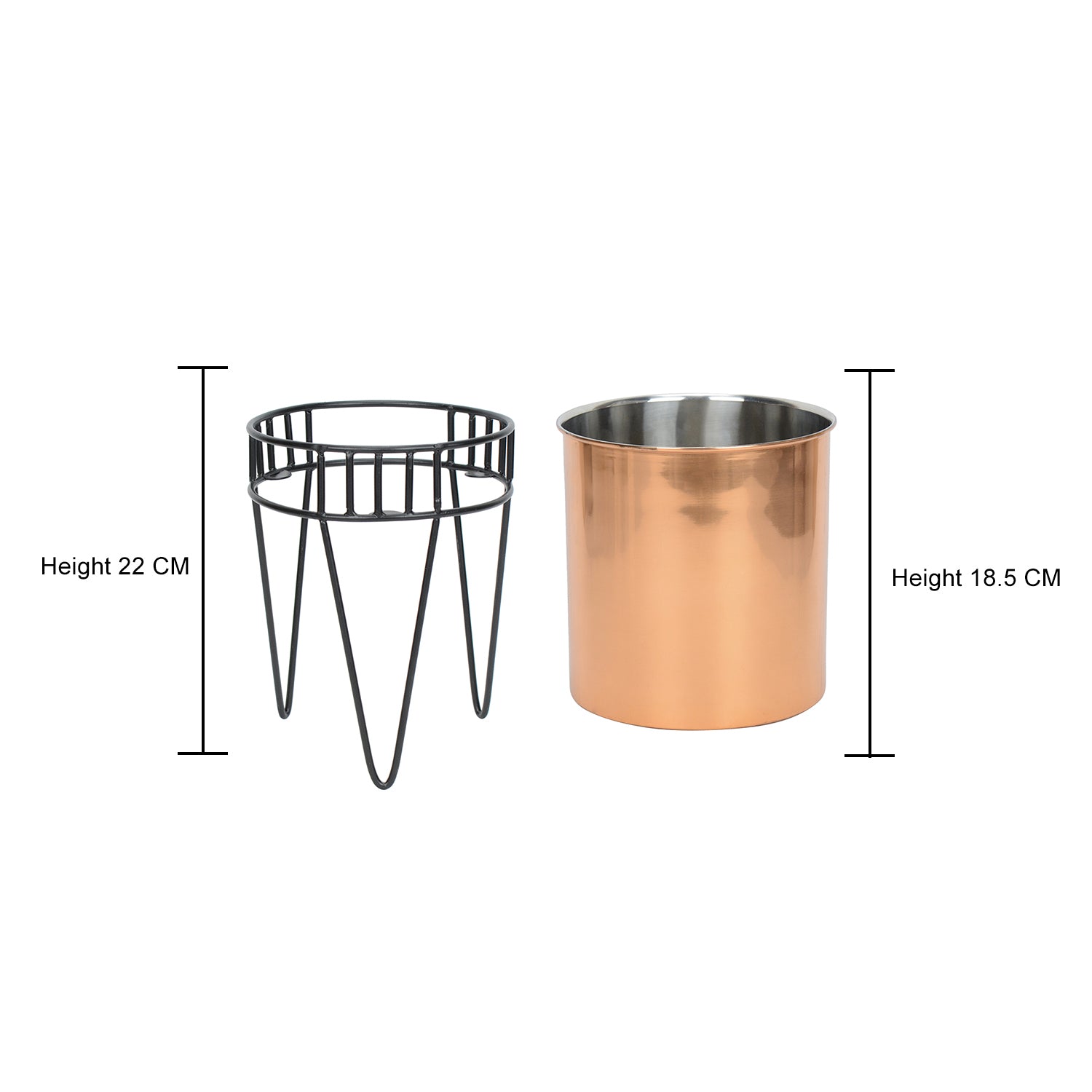 TriLeg Bloom Stainless Steel Copper Planter