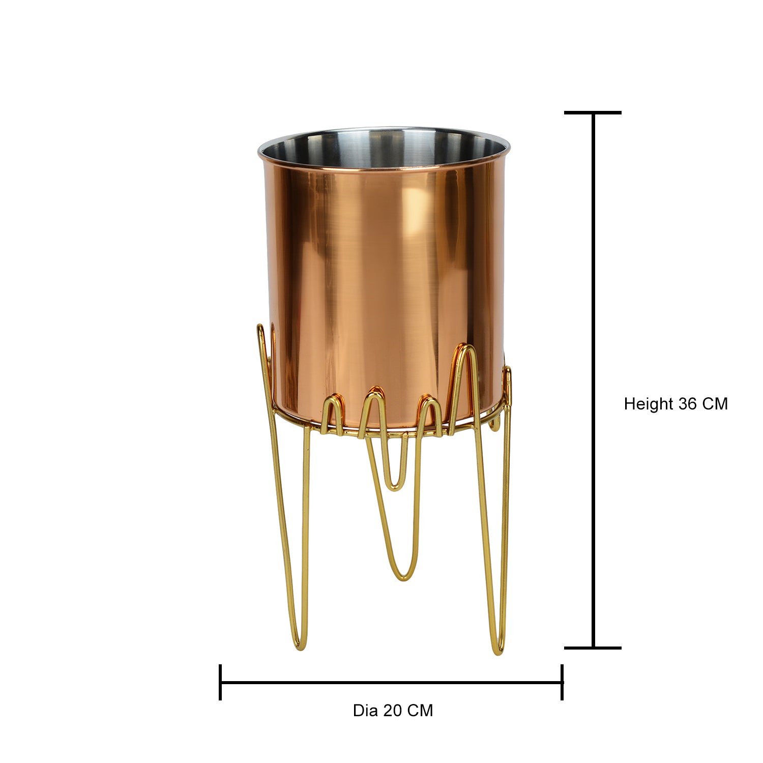 ZigZag Oasis Stainless Steel Copper Planter