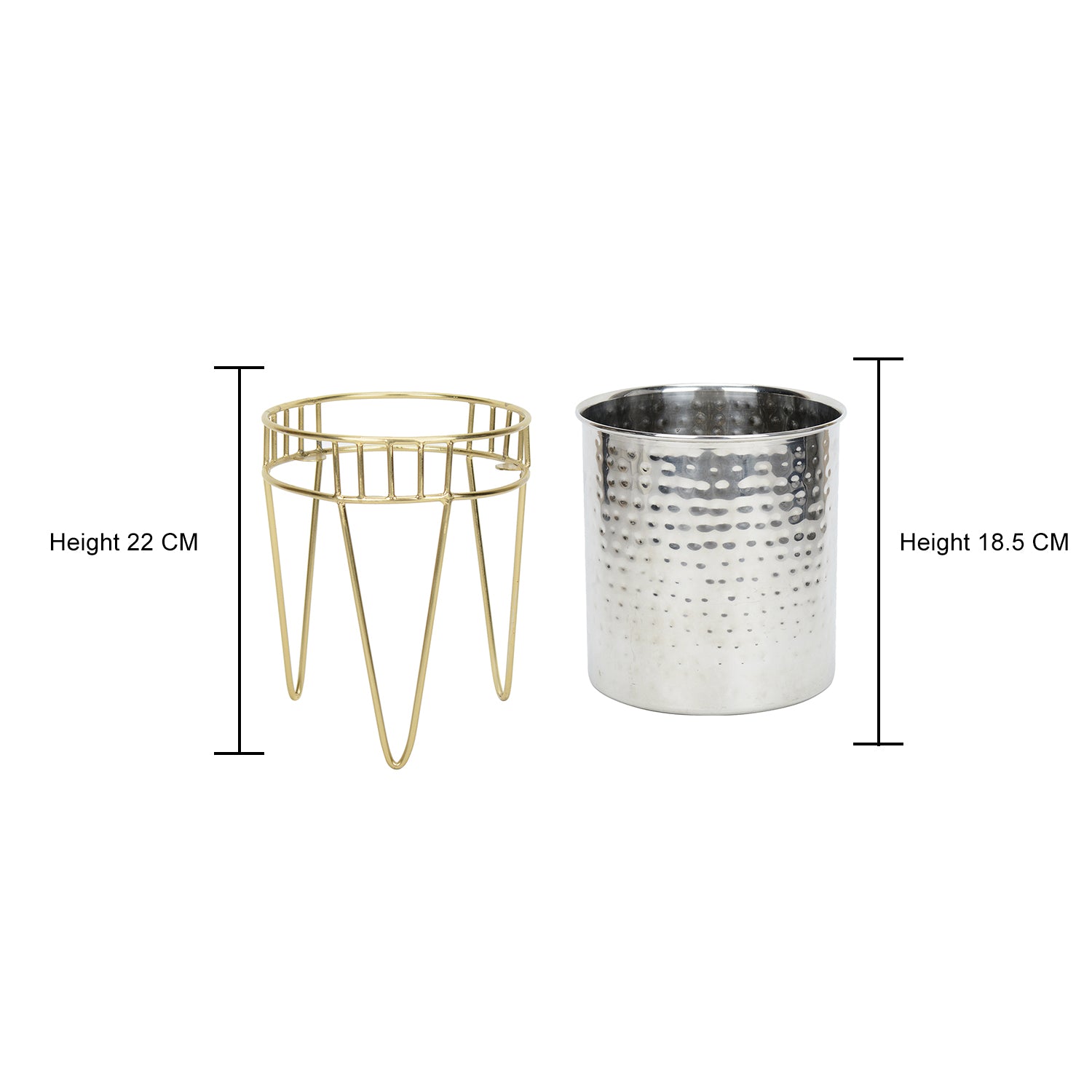 TriLeg Bloom Stainless Steel Planter