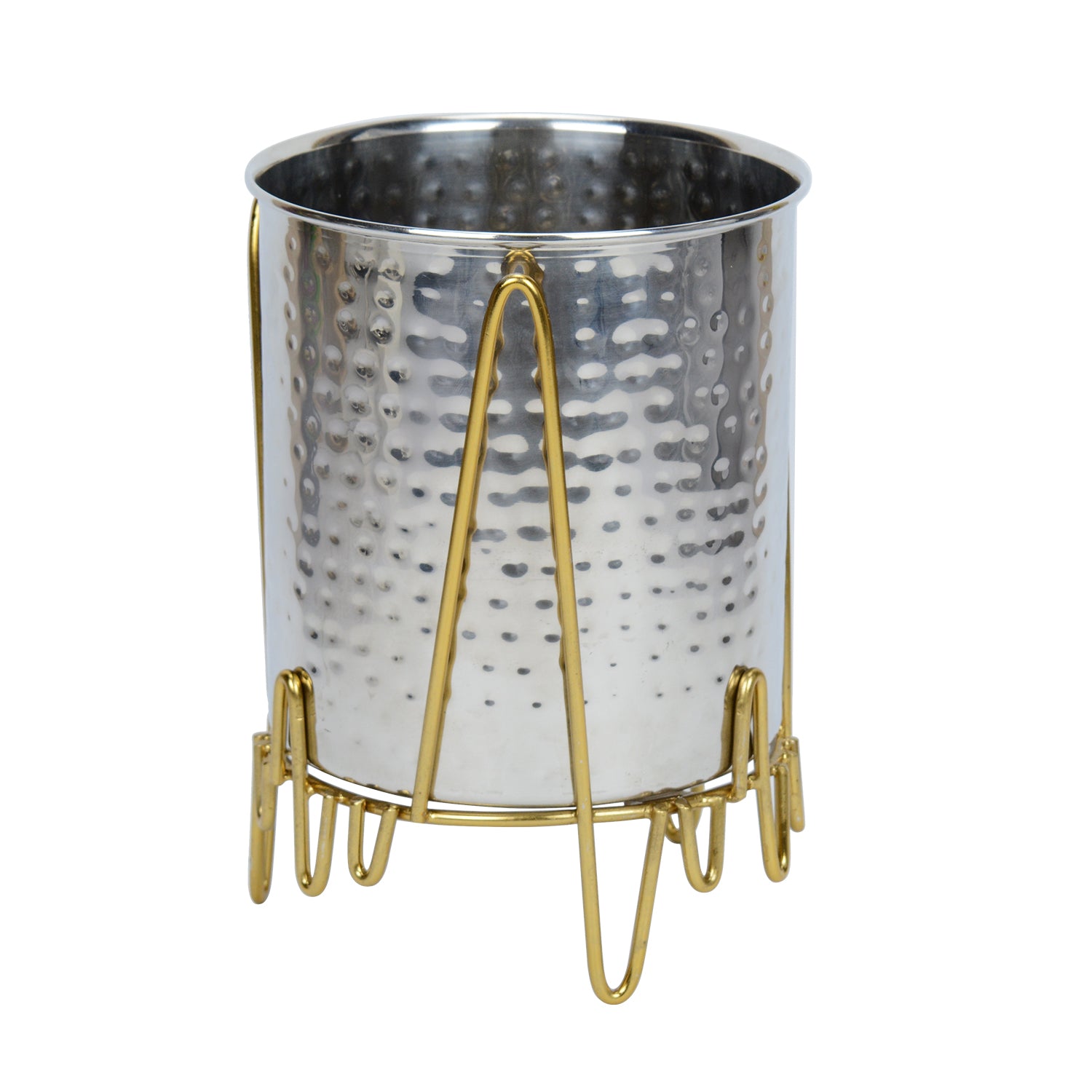 Trine Floral Stainless Steel Planter