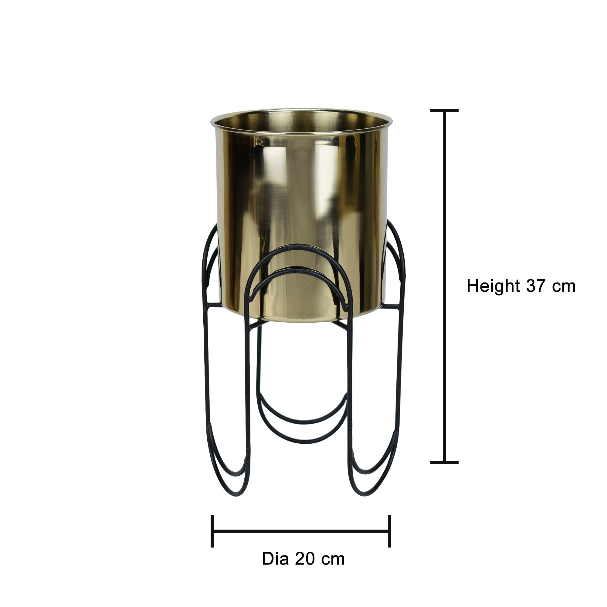 Trifecta Stainless Steel Gold Planter