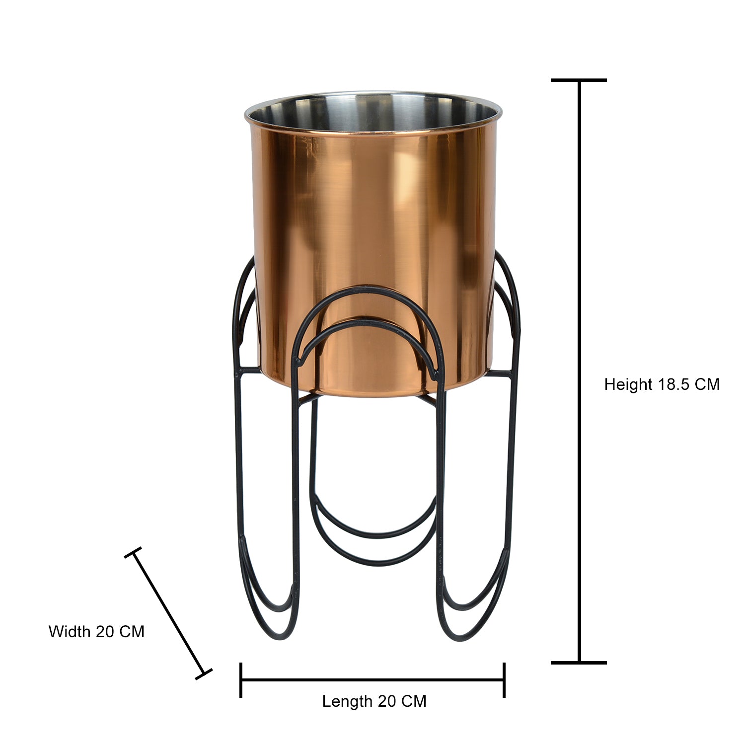 TriStem Stainless Steel Copper Planter