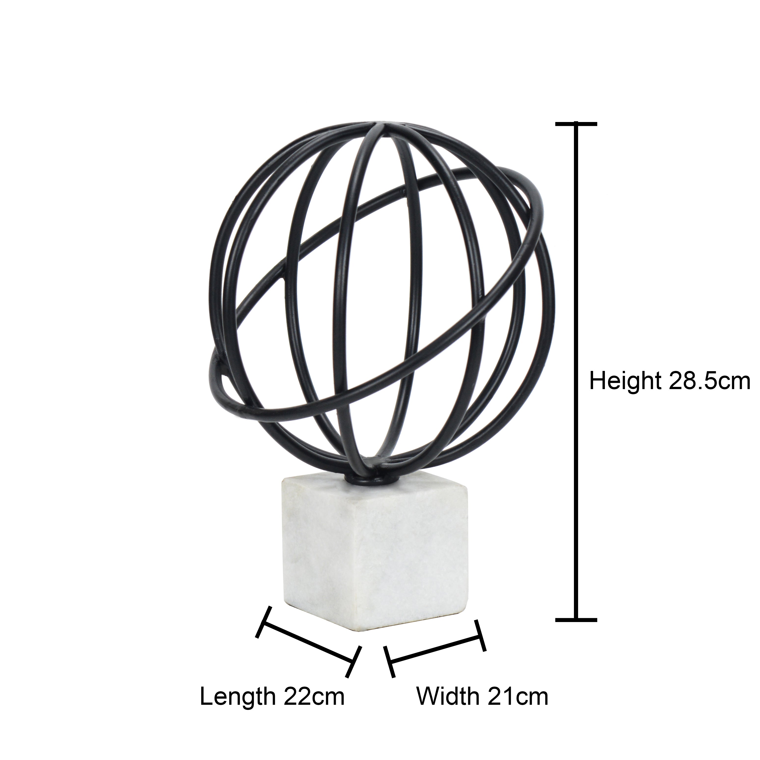 Black Cosmic Wired Globe