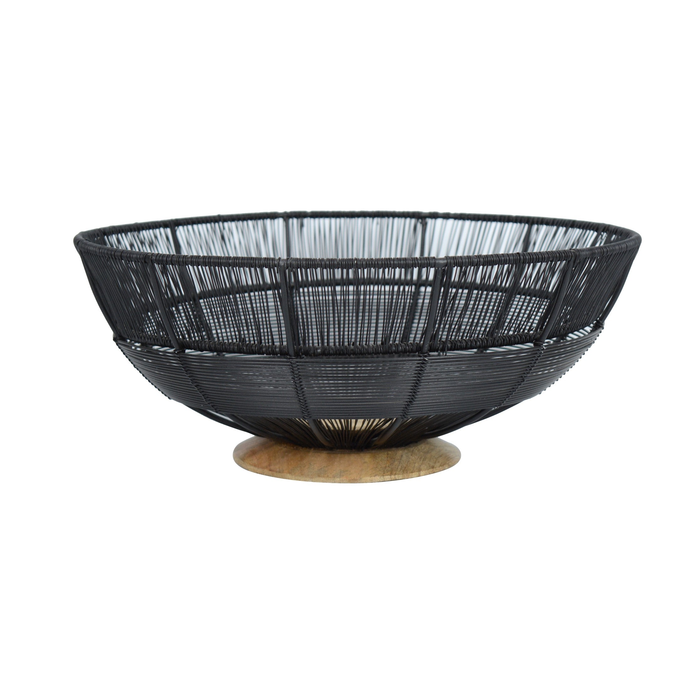 Obsidian Black Round basket/Bowl