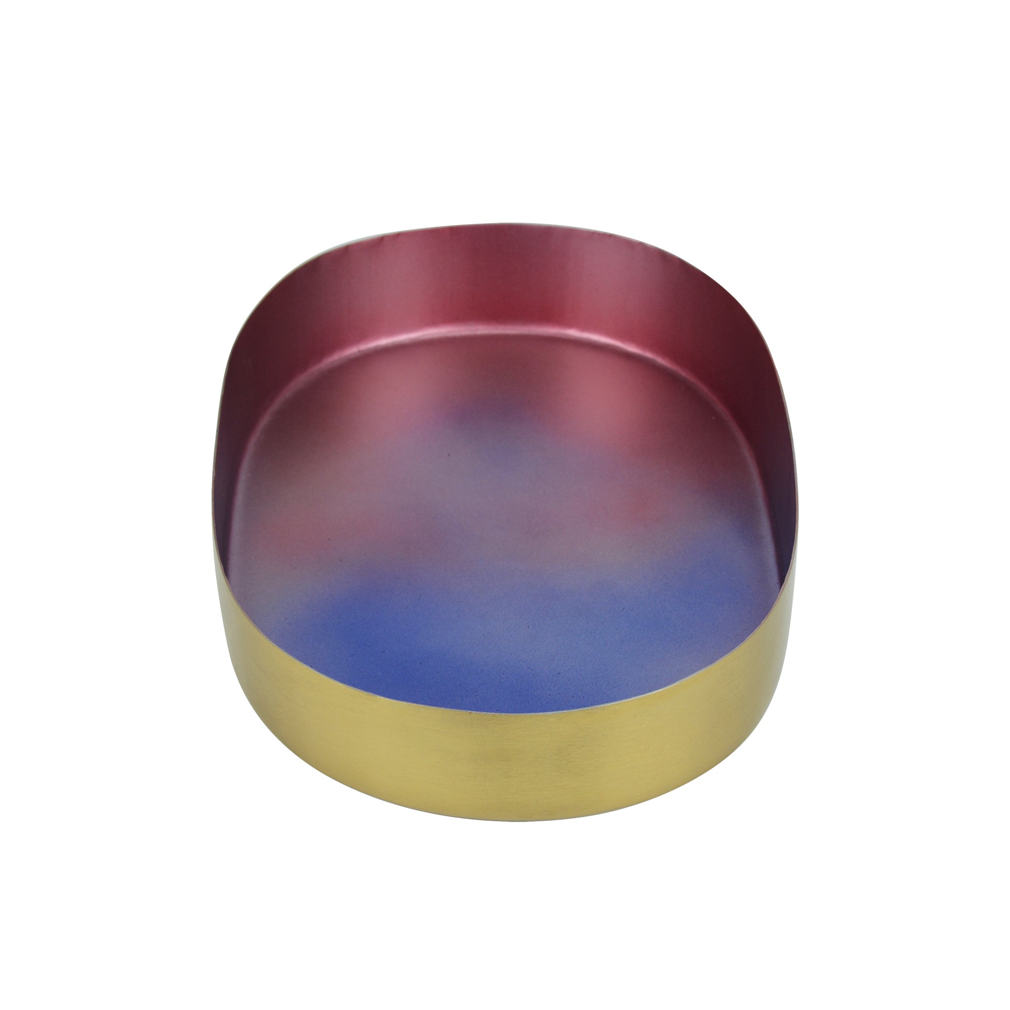 Set of 2 Round & Oval Gold Gradient Tray