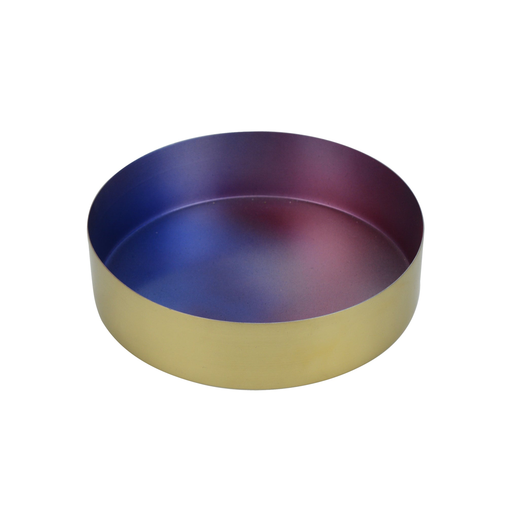 Set of 2 Round & Oval Gold Gradient Tray