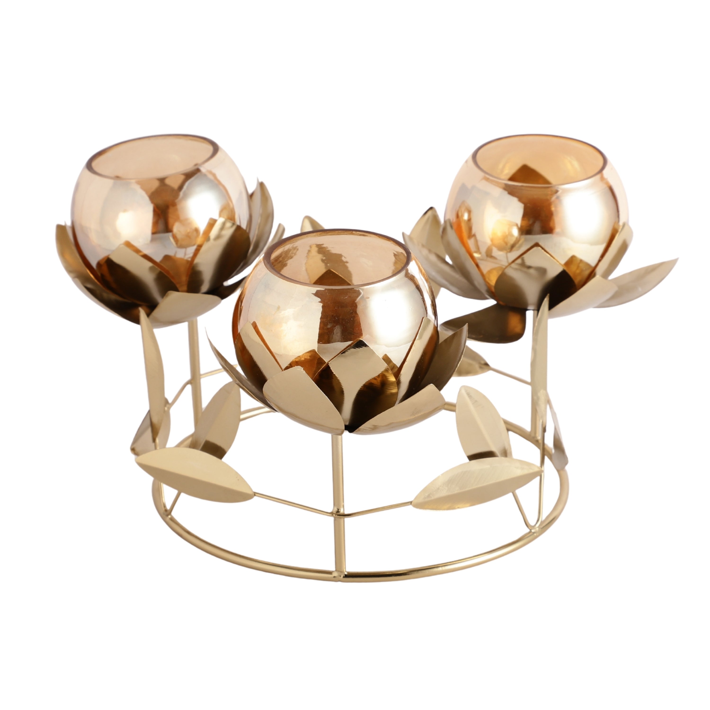 Gold Emberline Diwali Candle holder