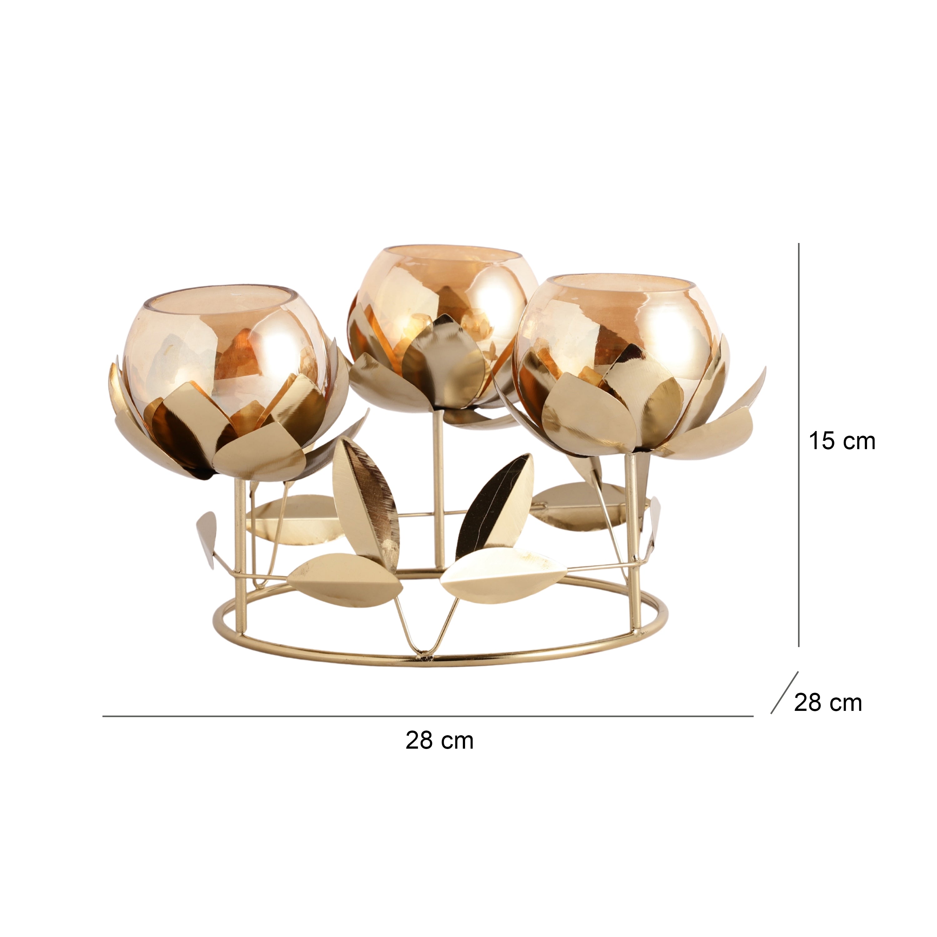 Gold Emberline Diwali Candle holder