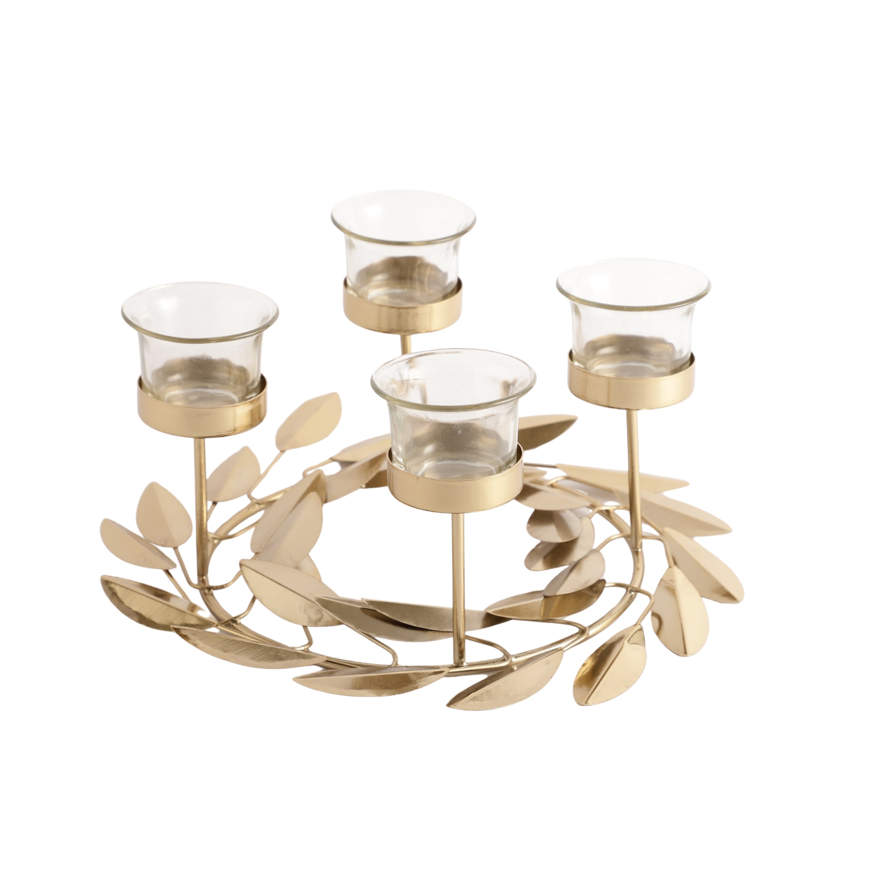 Gold Ember Crown Diwali Candle Holder