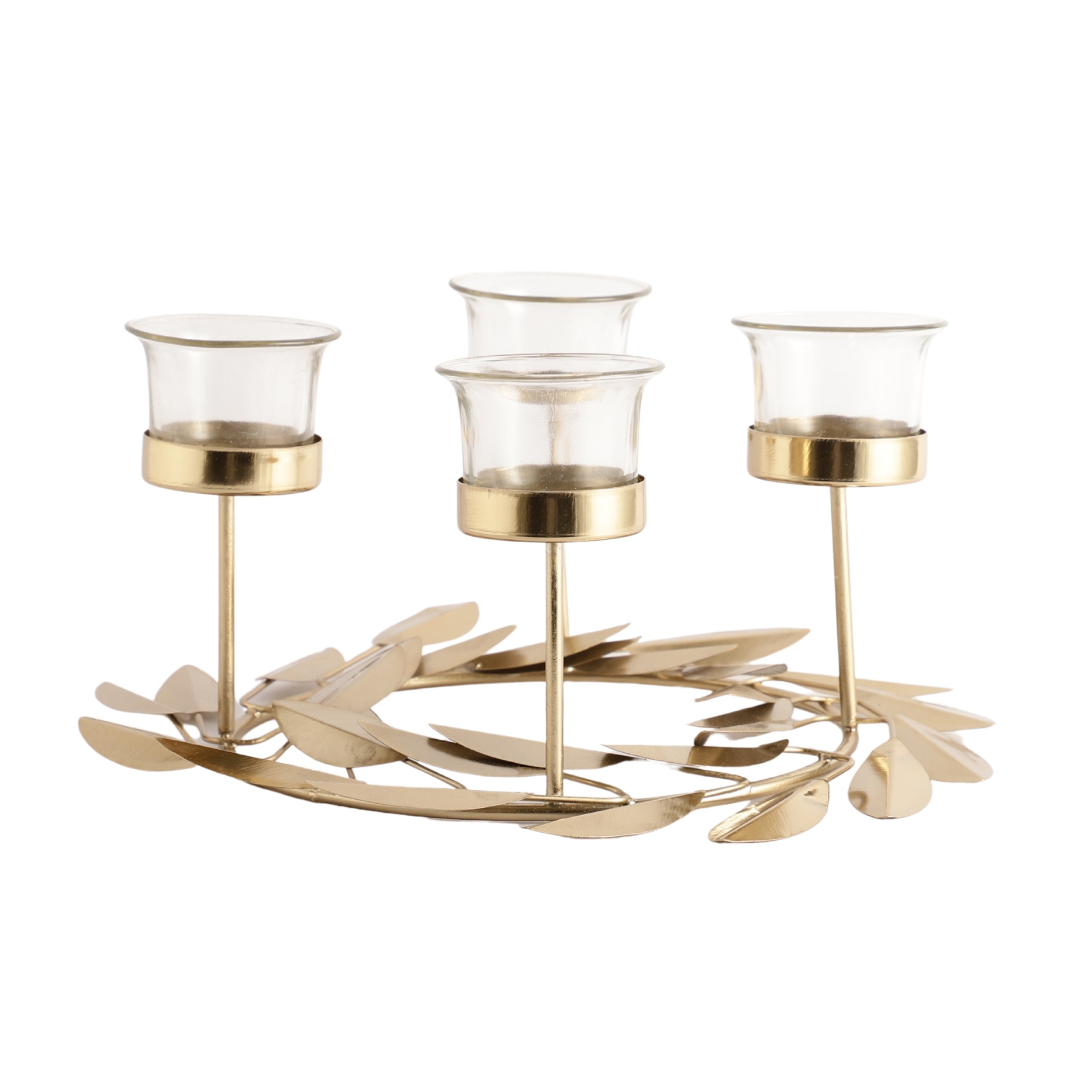 Gold Ember Crown Diwali Candle Holder