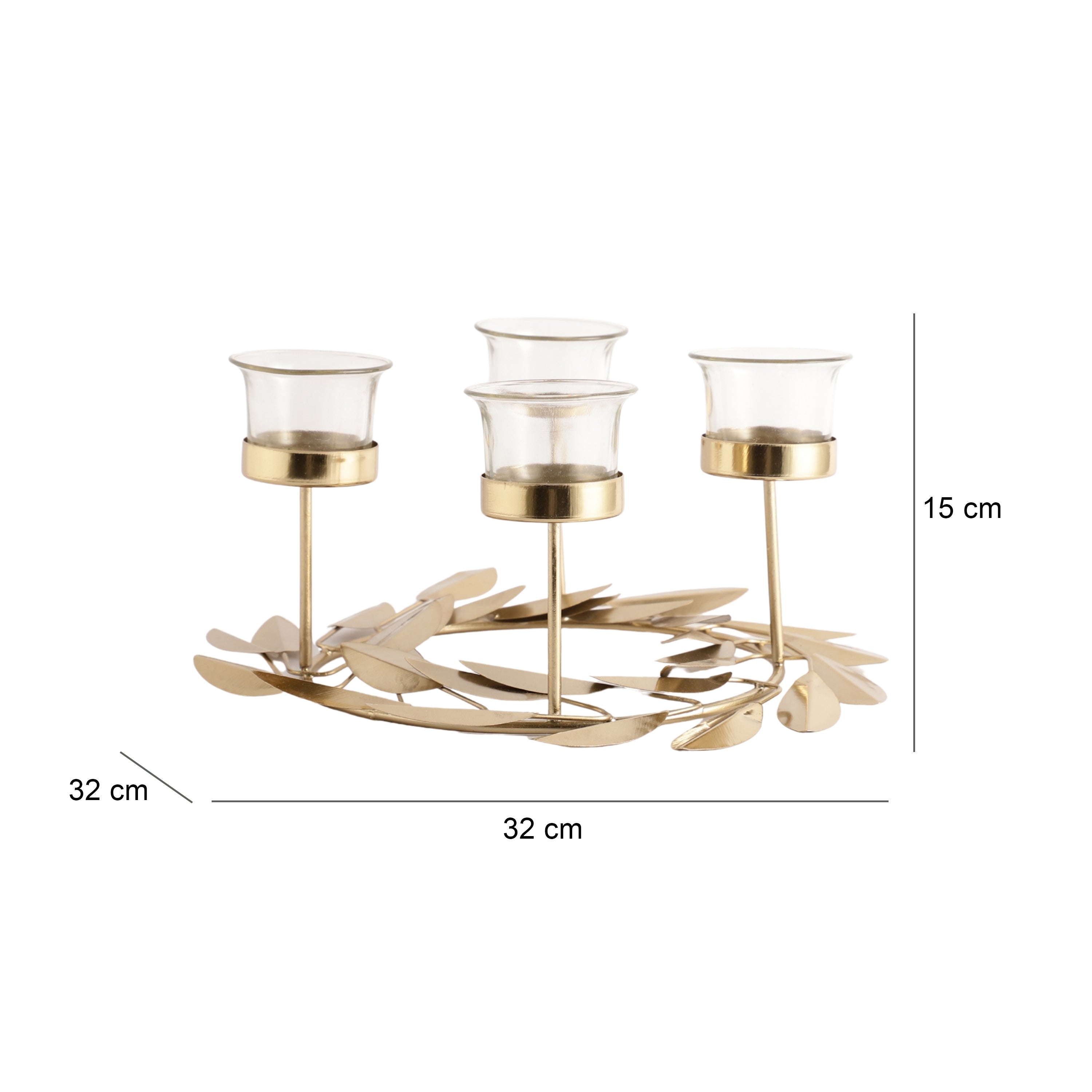 Gold Ember Crown Diwali Candle Holder