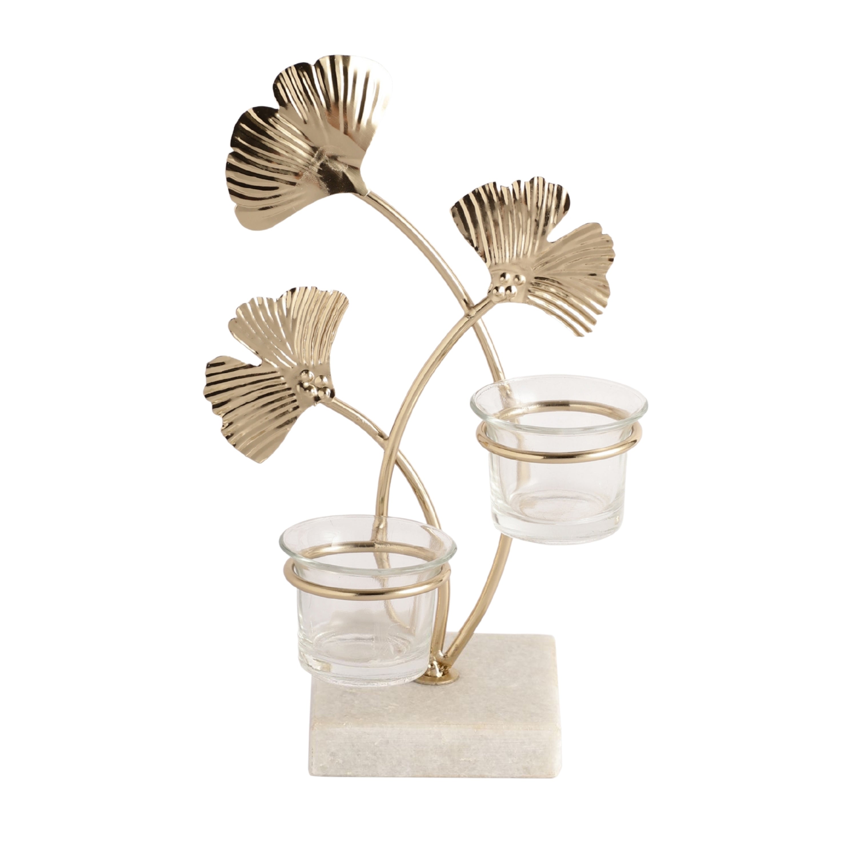 Gold Leaflight Diwali Candle Holder