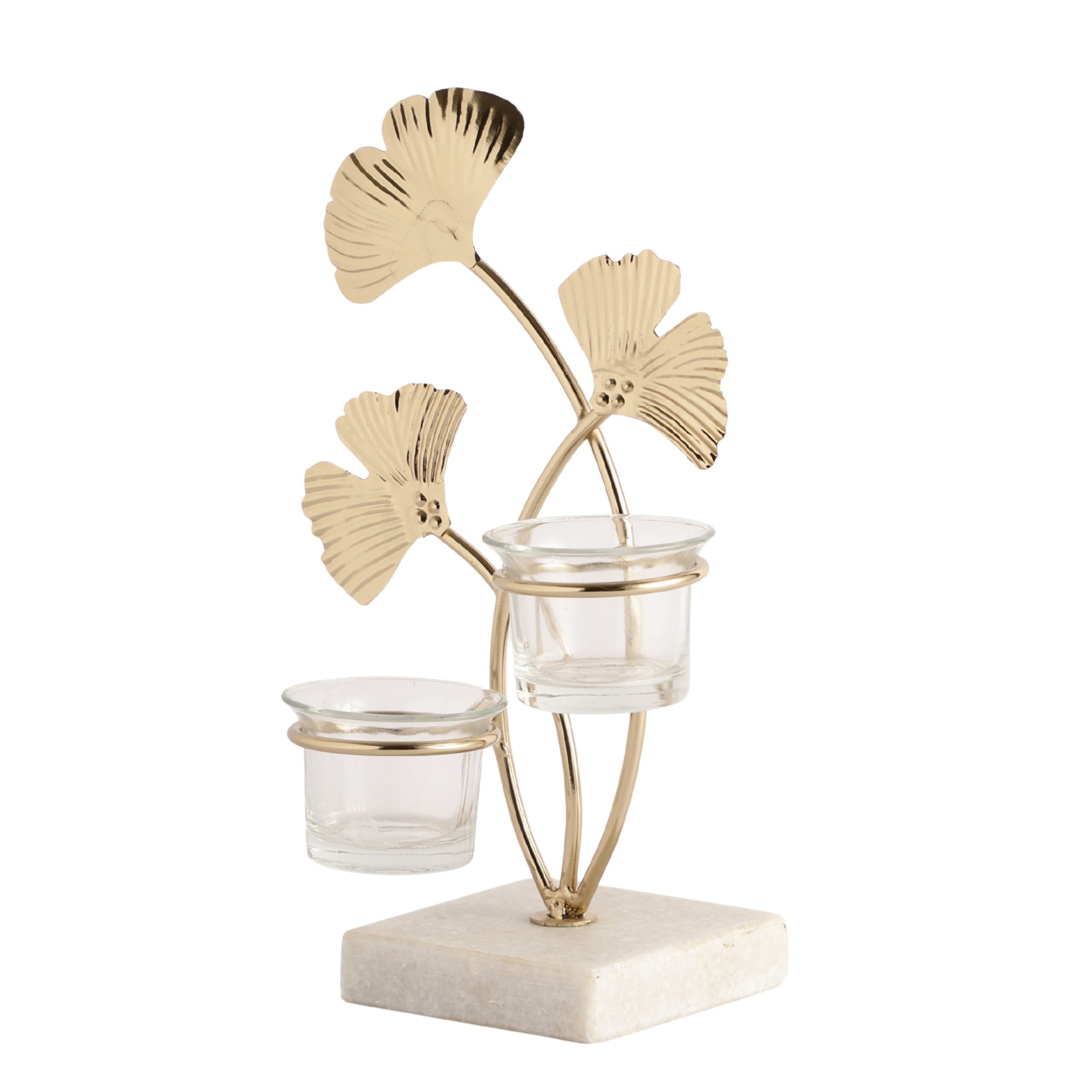 Gold Leaflight Diwali Candle Holder