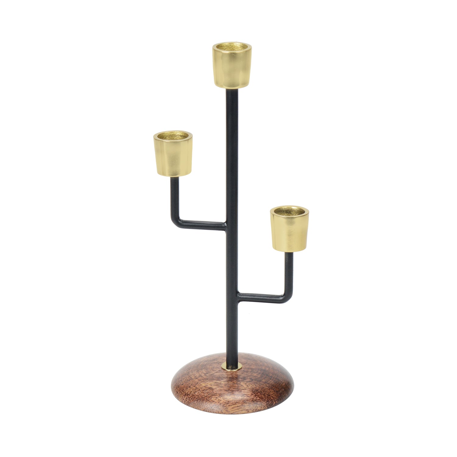 Mystique Black Triple Candle Holder